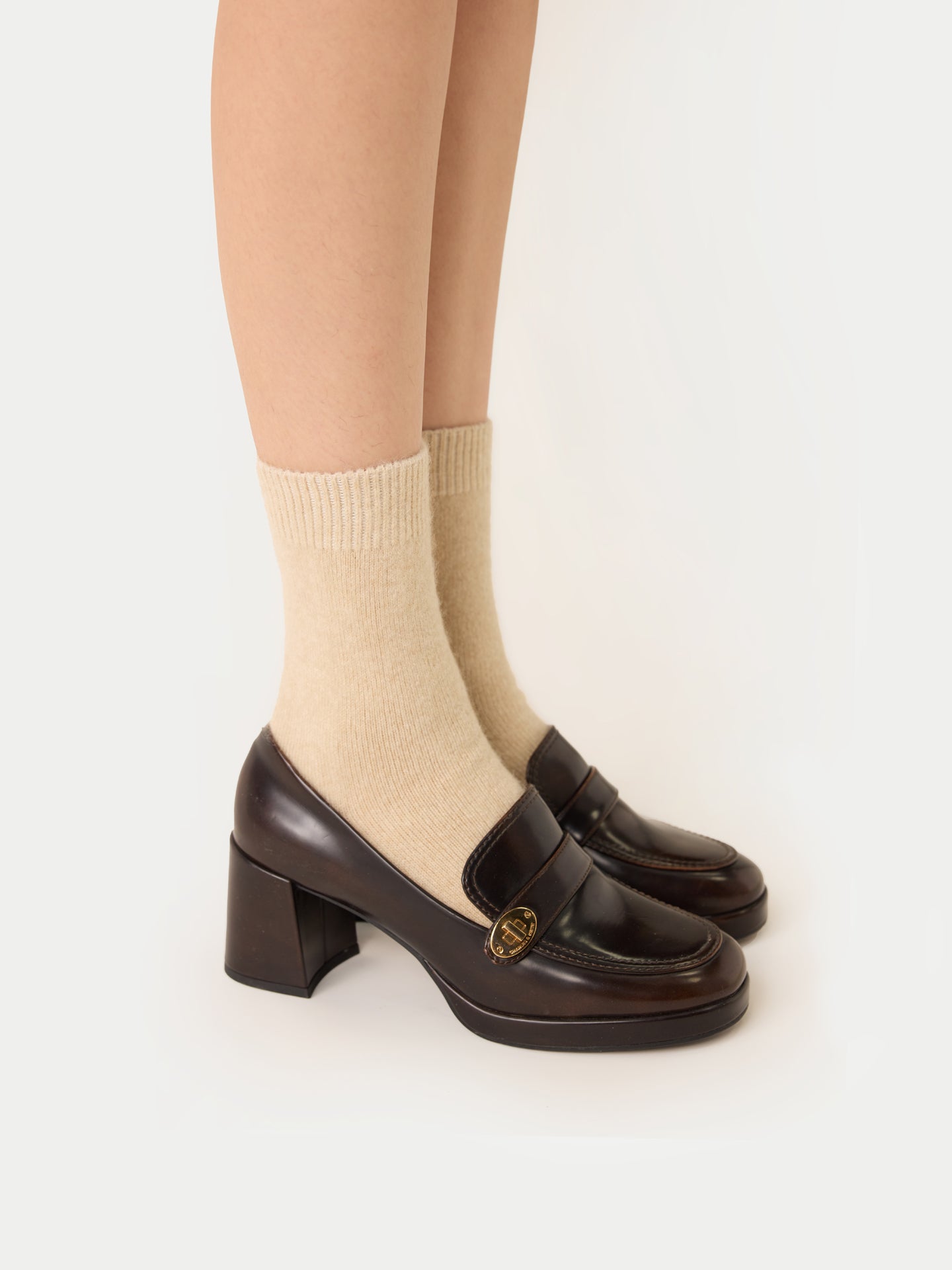 Chaussettes unisexe en tricot côtelé Couleur Organique