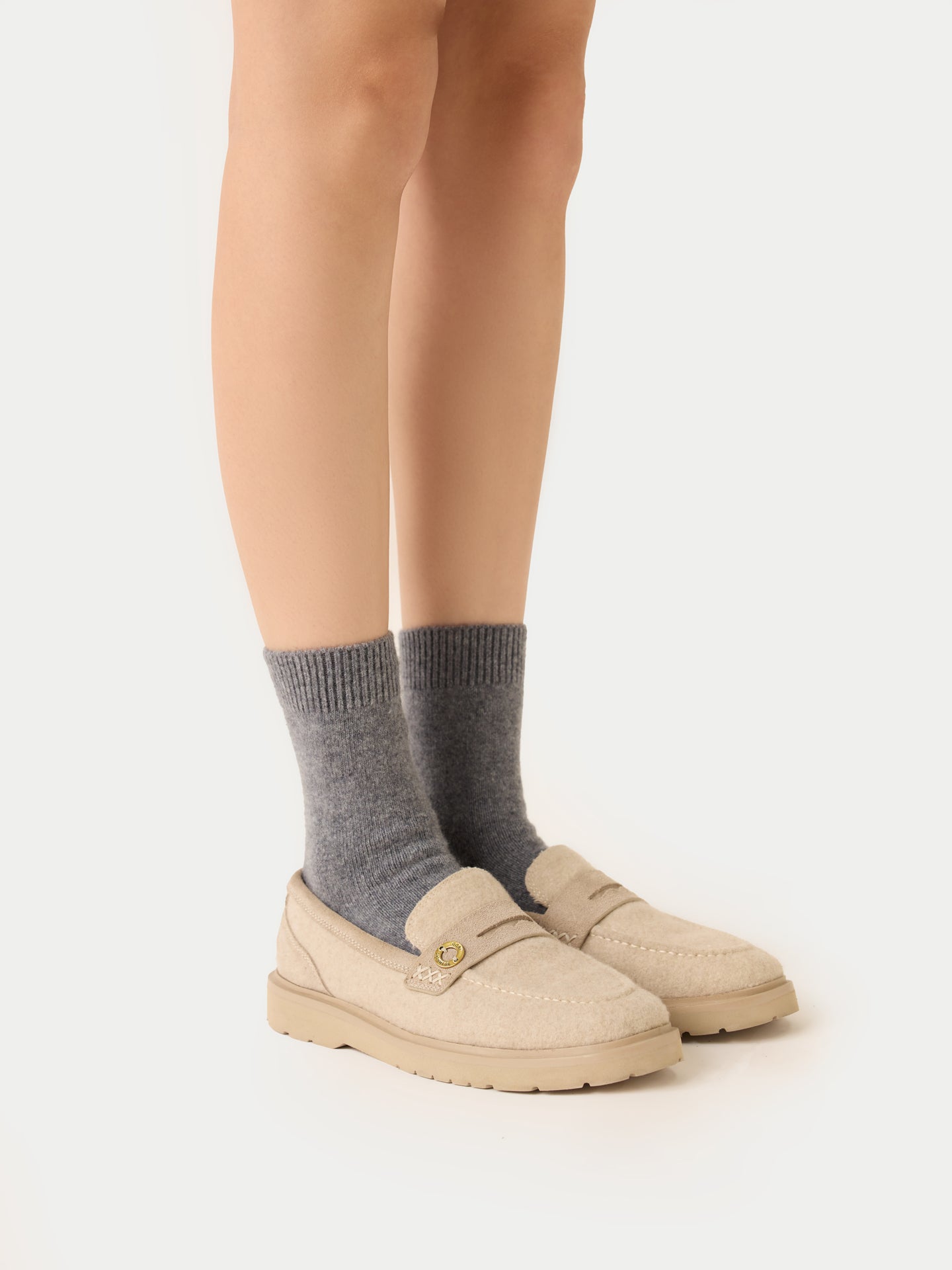 Chaussettes unisexe en tricot côtelé