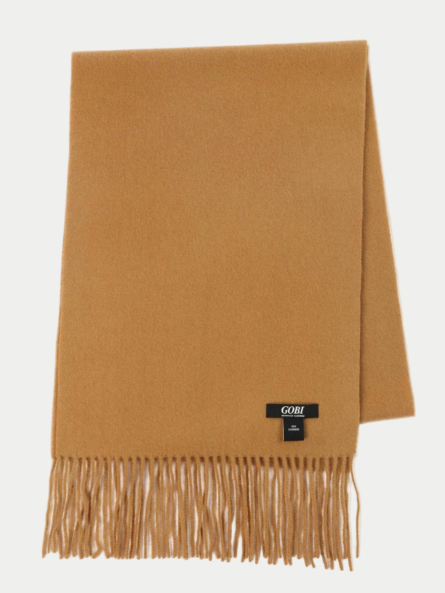 Écharpe avec franges en cachemire pour unisex Marron - Gobi Cashmere