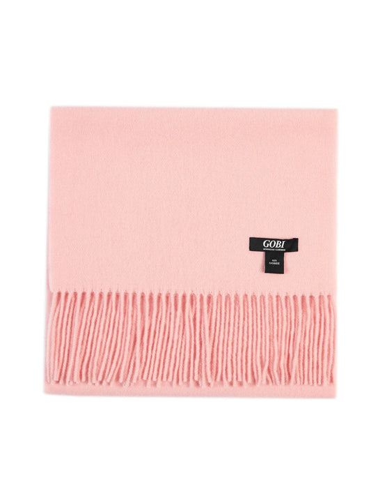 Écharpe avec franges en Cachemire pour unisex Rose - Gobi Cashmere