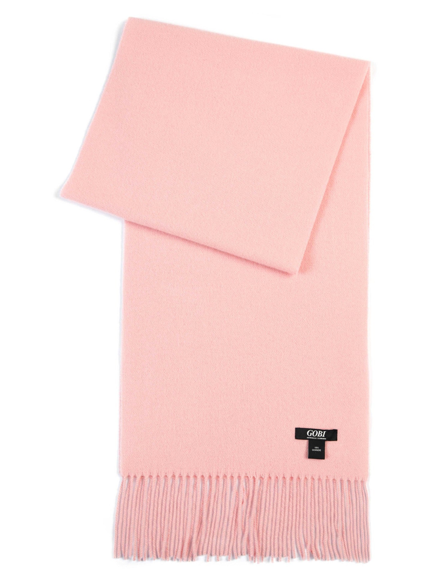 Écharpe avec franges en Cachemire pour unisex Rose - Gobi Cashmere
