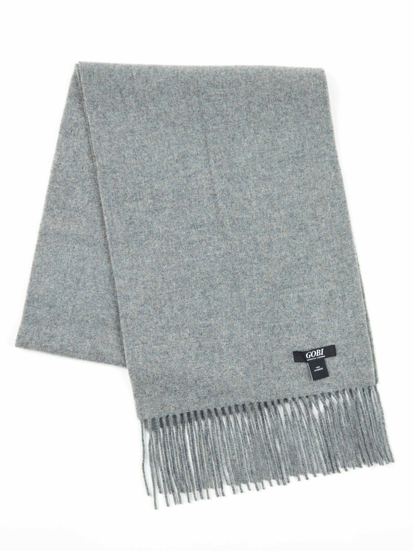 Écharpe avec franges en Cachemire pour unisex Gris - Gobi Cashmere