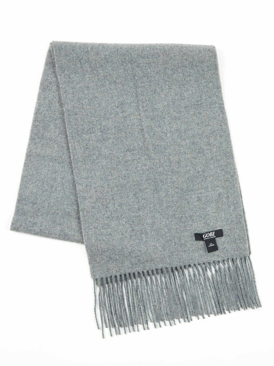 Écharpe avec franges en Cachemire pour unisex Gris - Gobi Cashmere