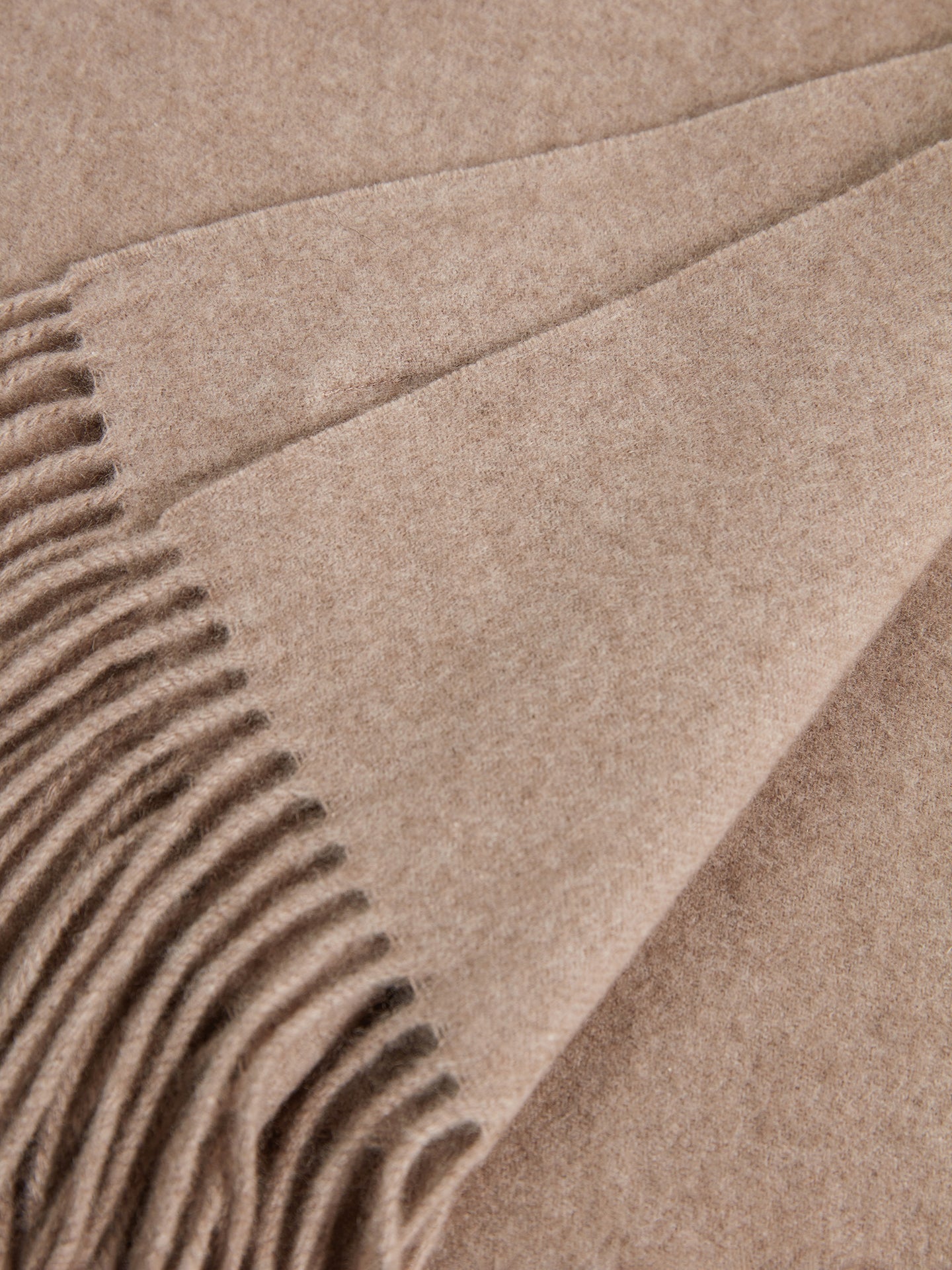 Écharpe avec franges en cachemire pour unisex Couleur Organique Taupe - Gobi Cashmere 