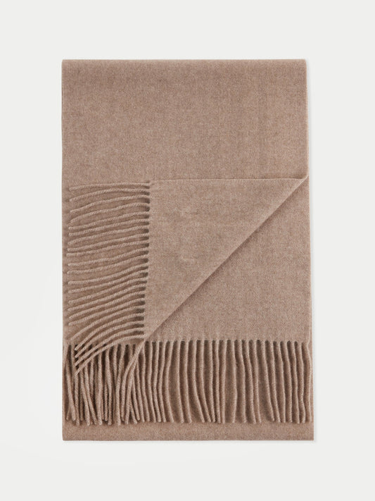 Écharpe avec franges en cachemire pour unisex Couleur Organique Taupe - Gobi Cashmere 