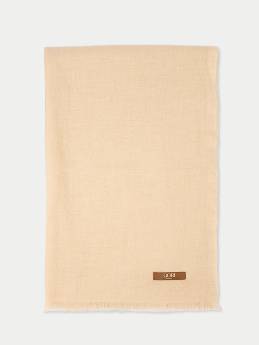 Écharpe tissée avec bords contrastants et franges Couleur Organique