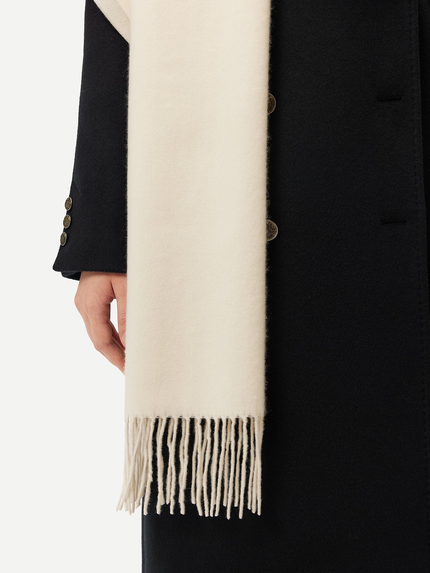 Écharpe tissée en Cachemire pour femmes Blanc - Gobi Cashmere