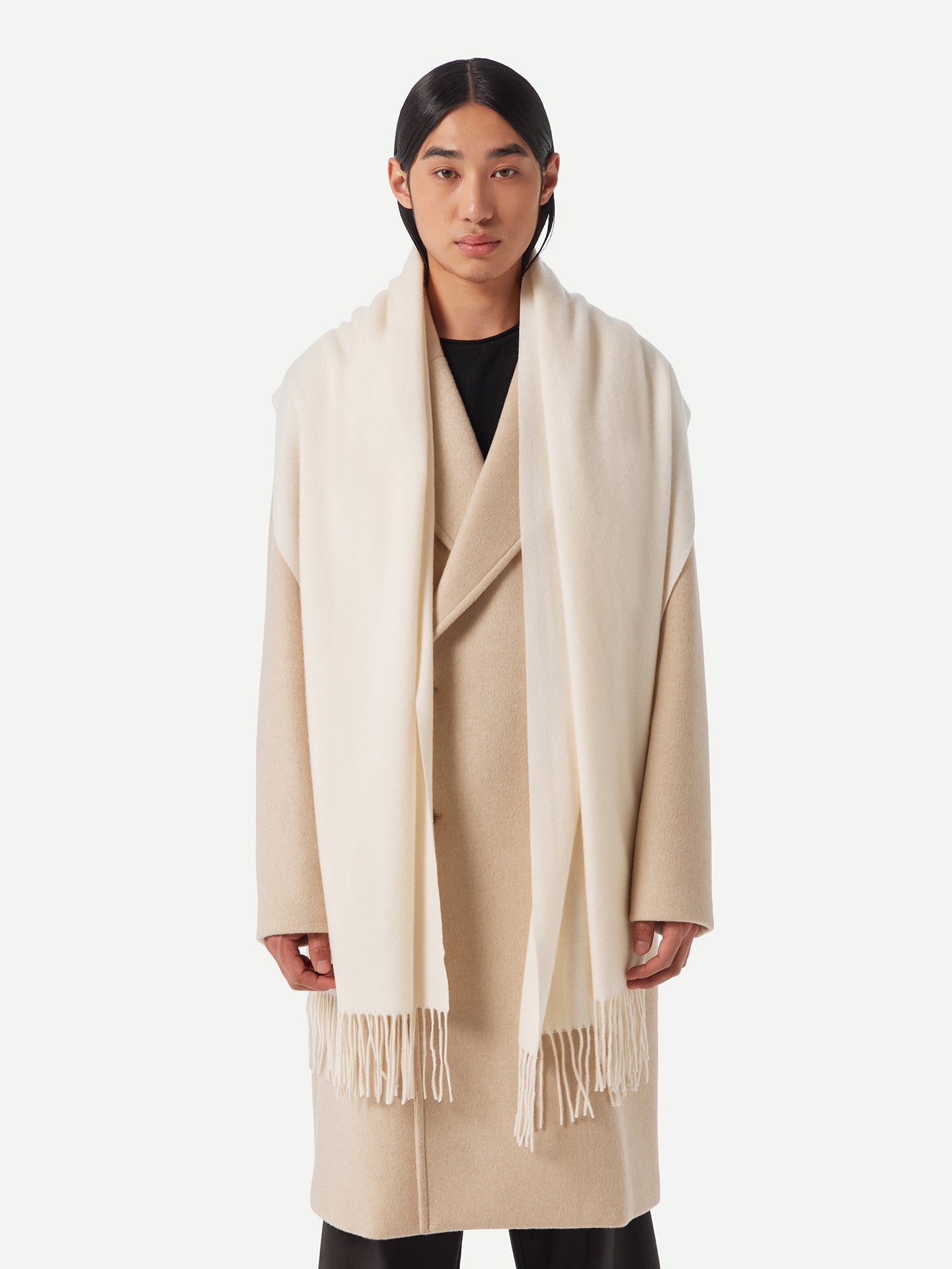Écharpe tissée en Cachemire pour femmes Blanc - Gobi Cashmere