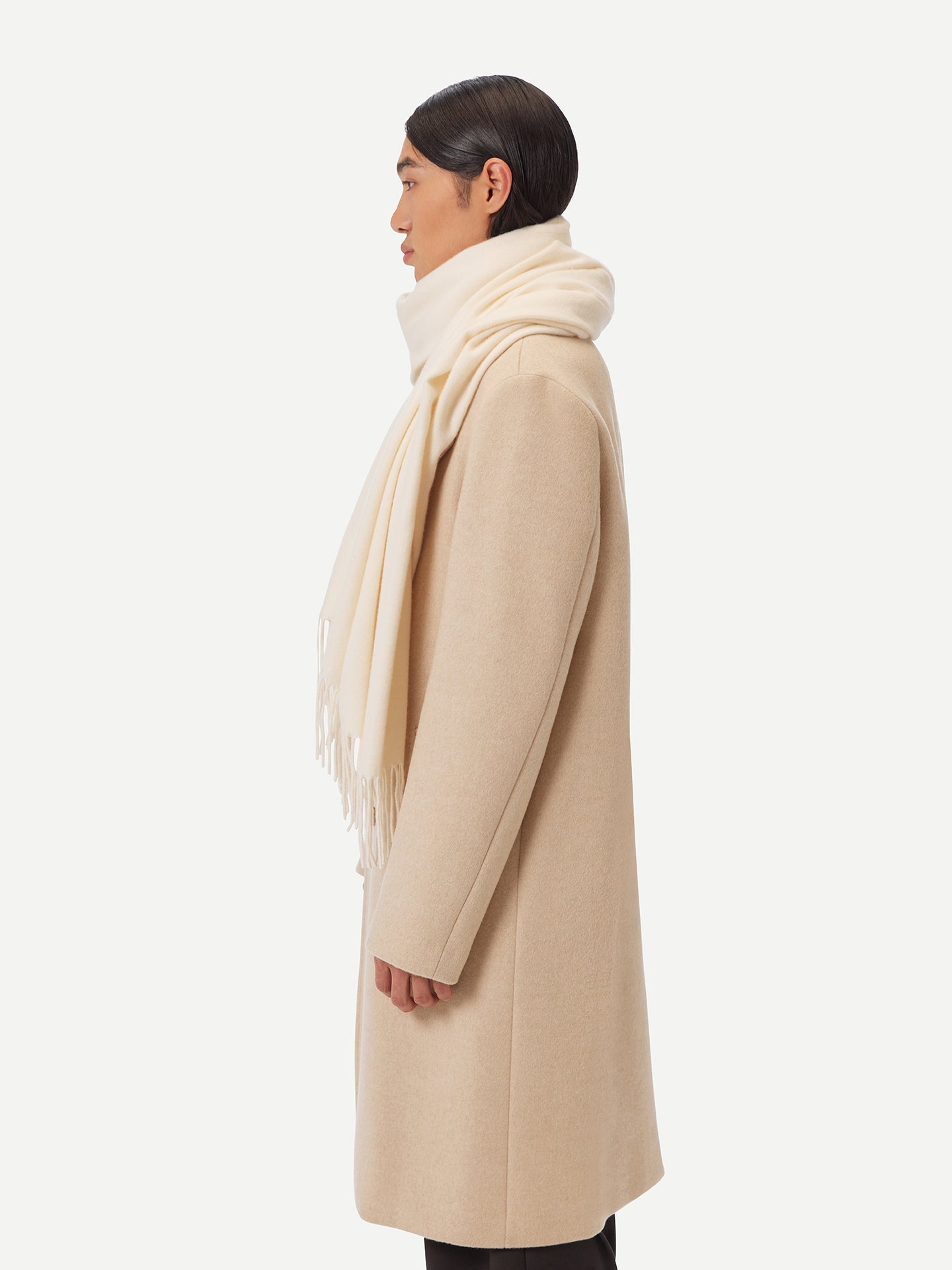 Écharpe tissée en Cachemire pour femmes Blanc - Gobi Cashmere