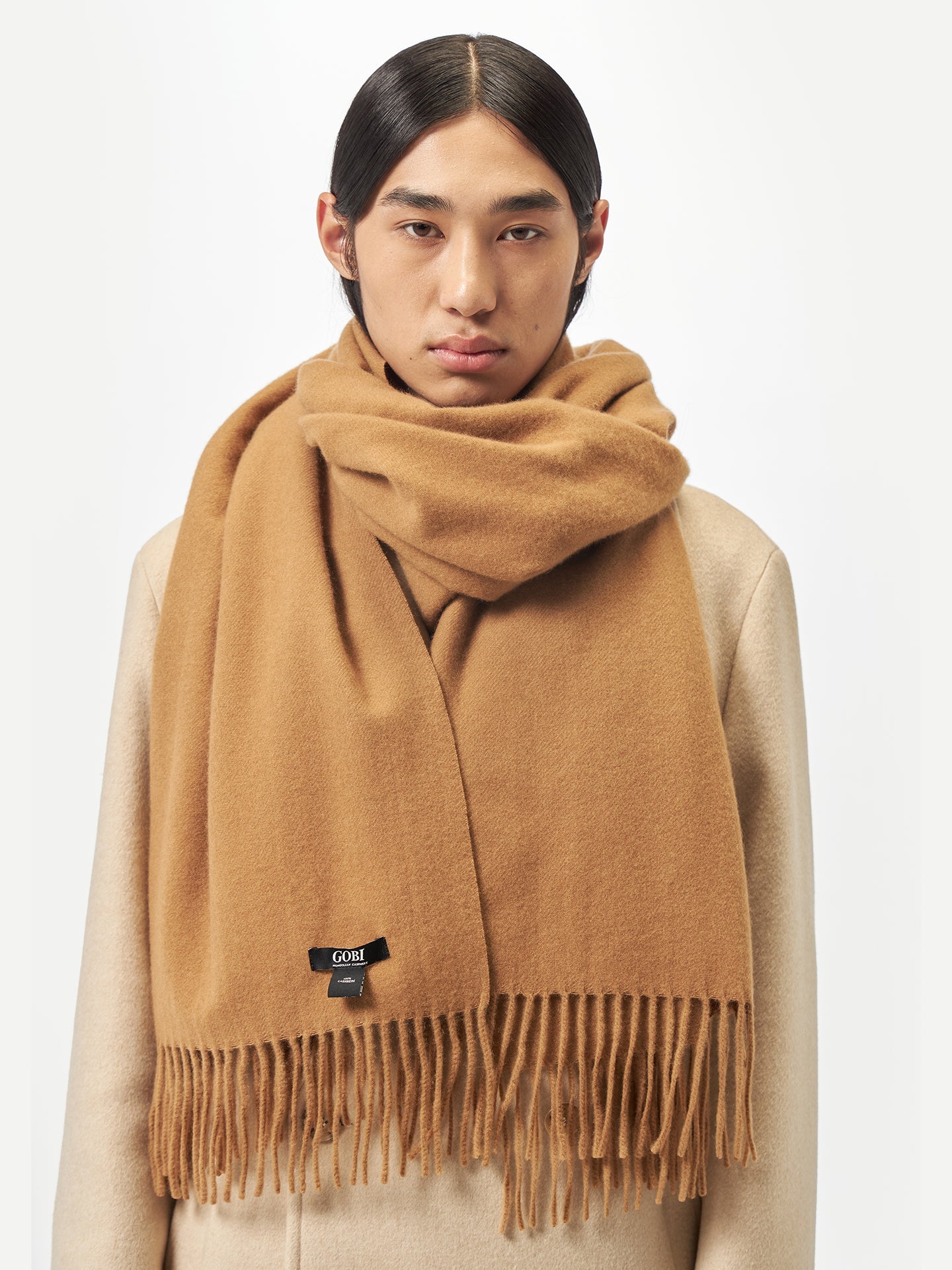 Écharpe tissée en Cachemire pour femmes marron - Gobi Cashmere