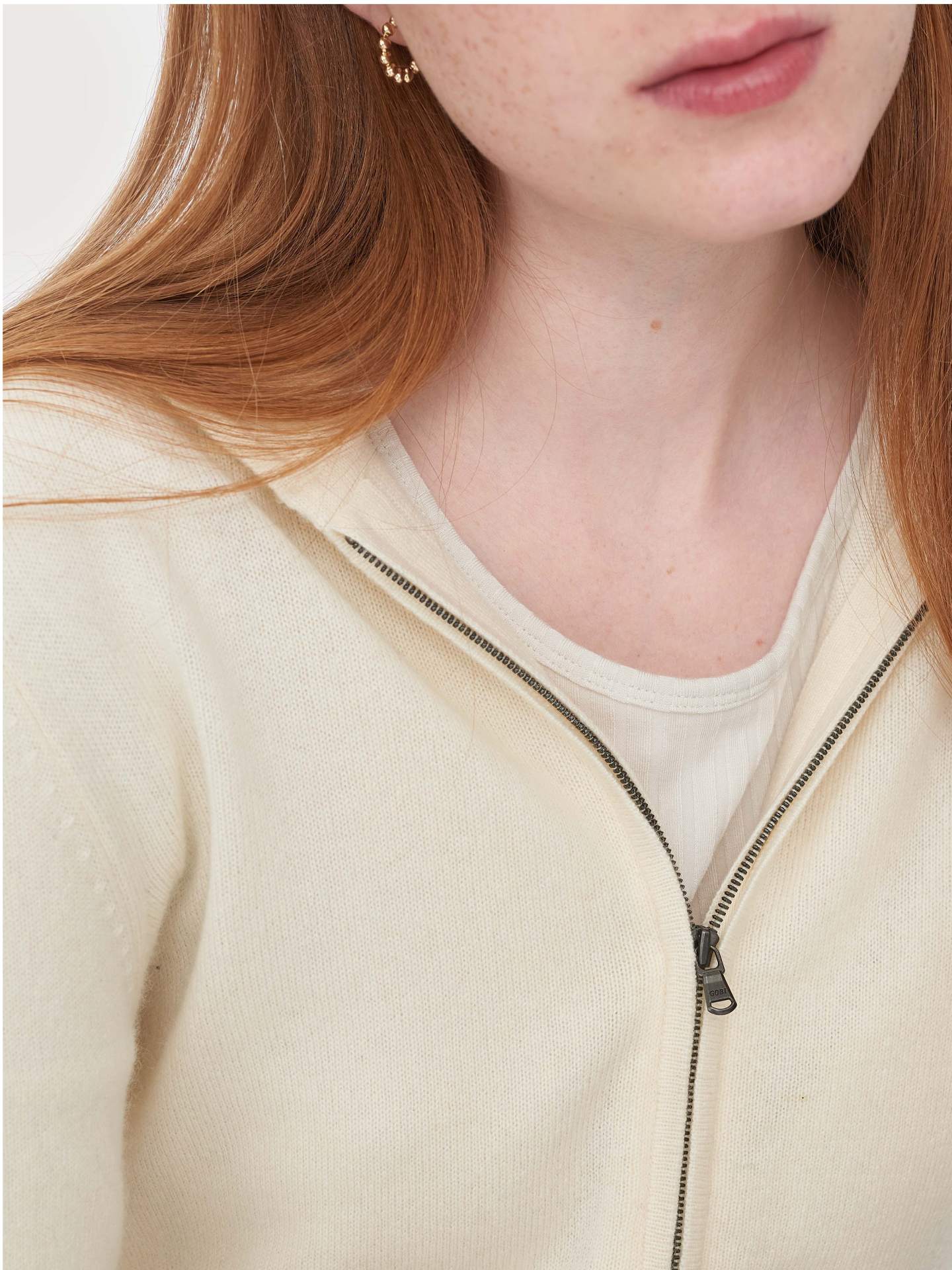Sweat à capuche en Cachemire pour femme Blanc - Gobi Cashmere