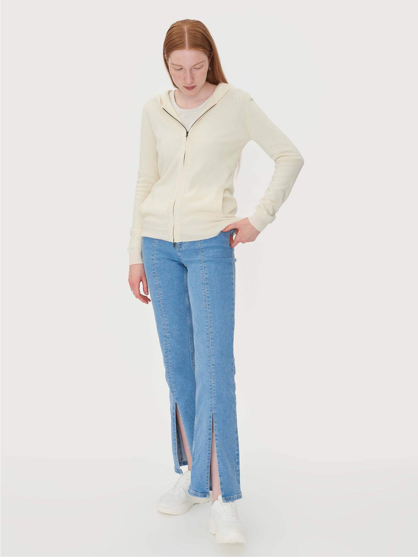 Sweat à capuche en Cachemire pour femme Blanc - Gobi Cashmere