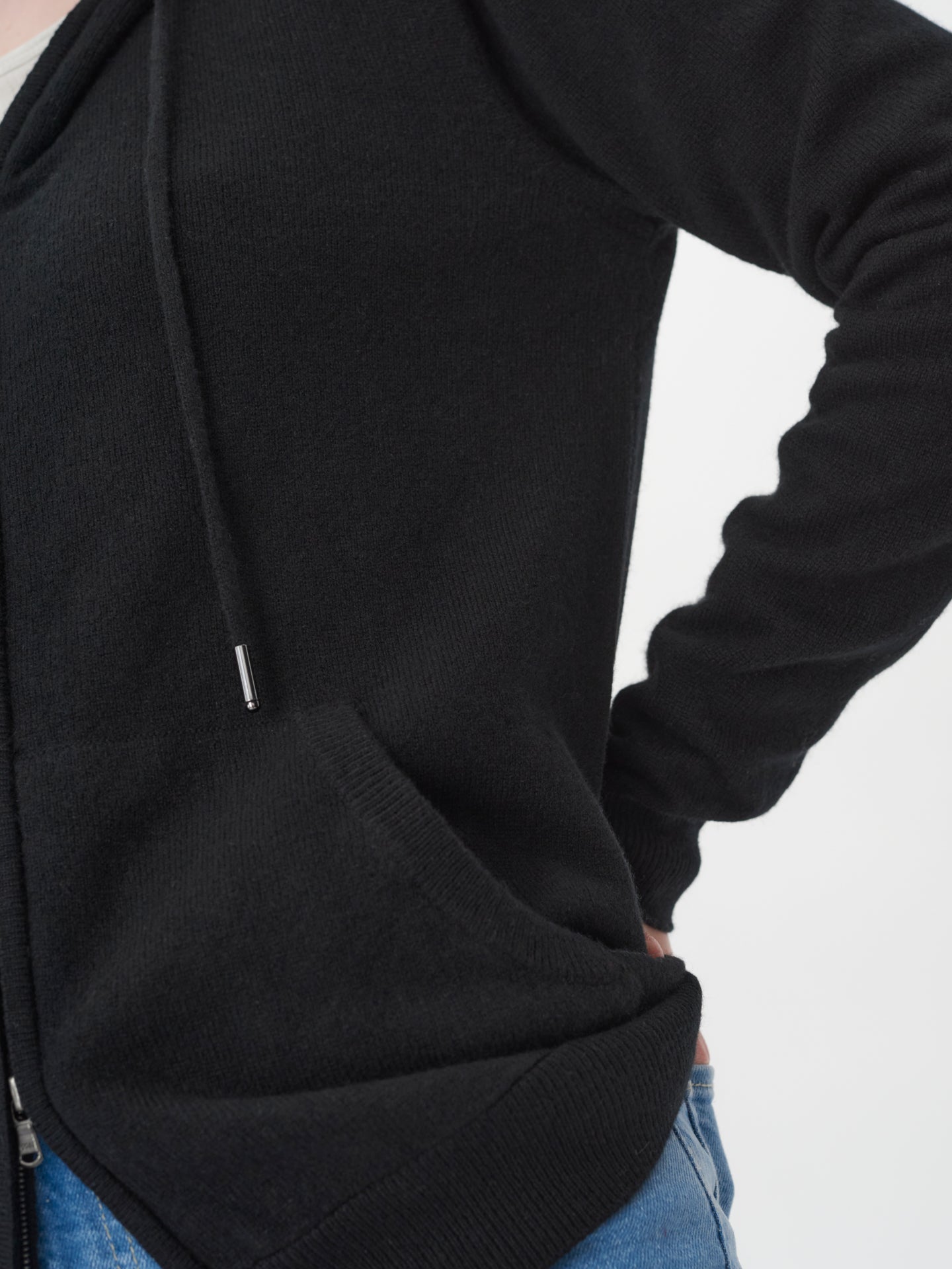 Sweat à capuche en Cachemire pour femme Noir - Gobi Cashmere