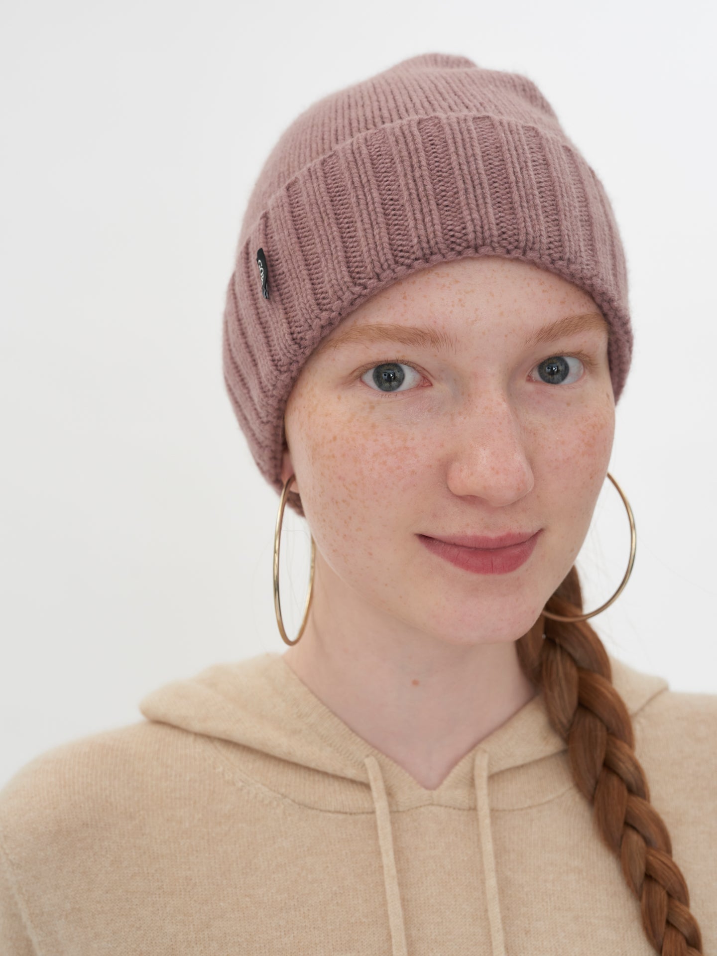 Bonnet en tricot côtelé pour  femme , couleur Marron - Gobi Cashmere