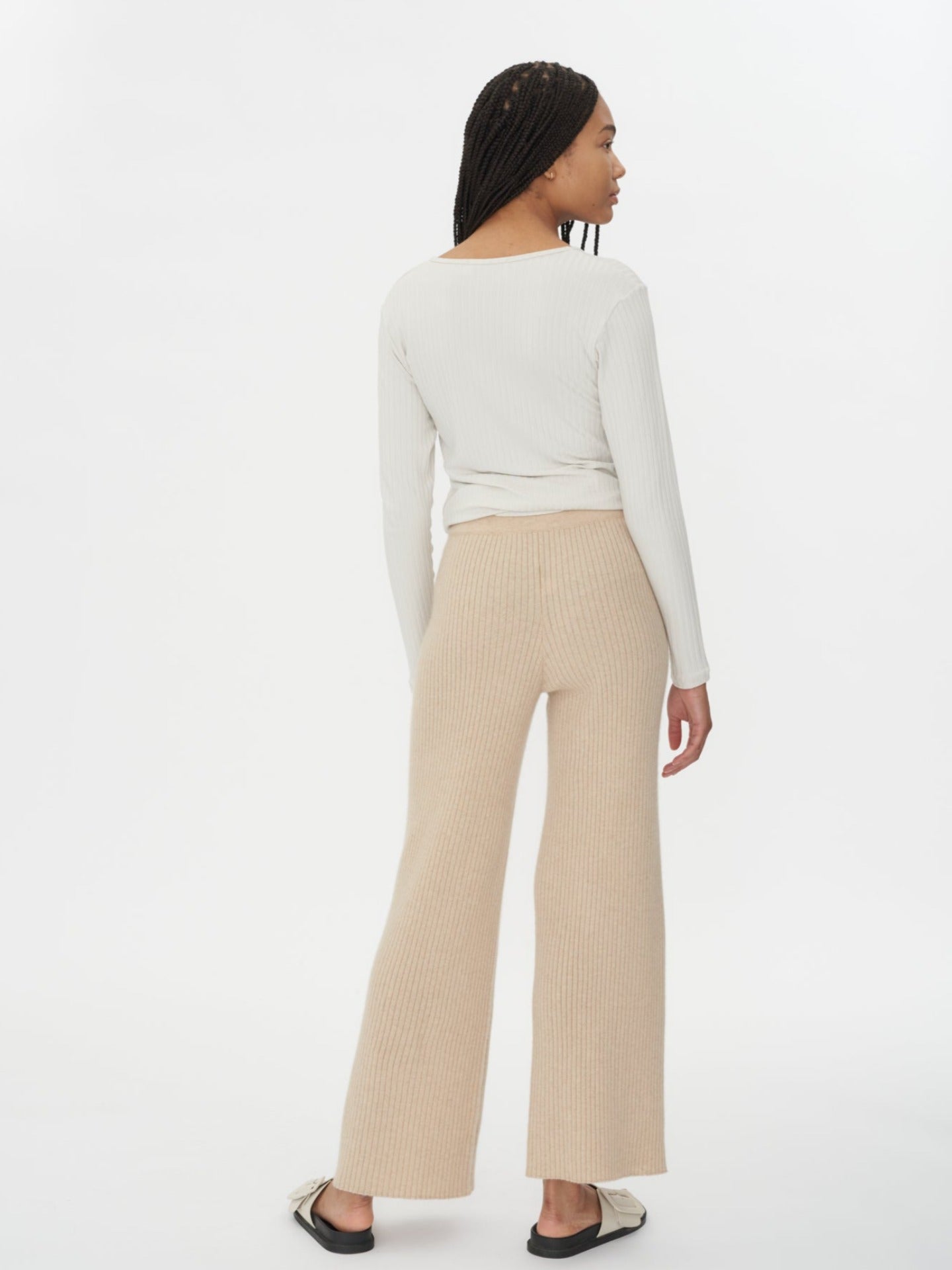 Pantalon en cachemire pour femme taupe - Gobi Cashmere
