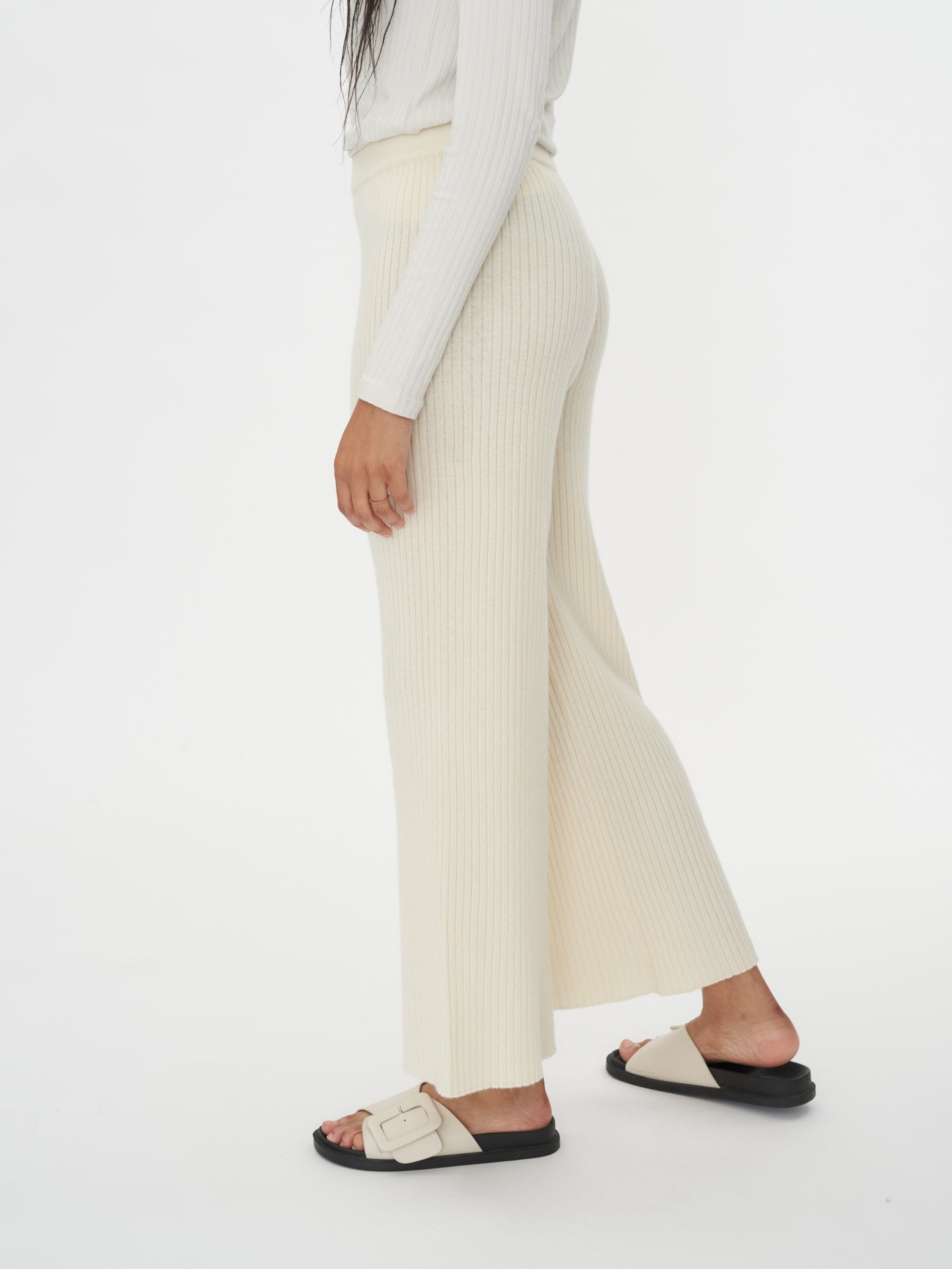 Pantalon en cachemire pour femme Blanc - Gobi Cashmere