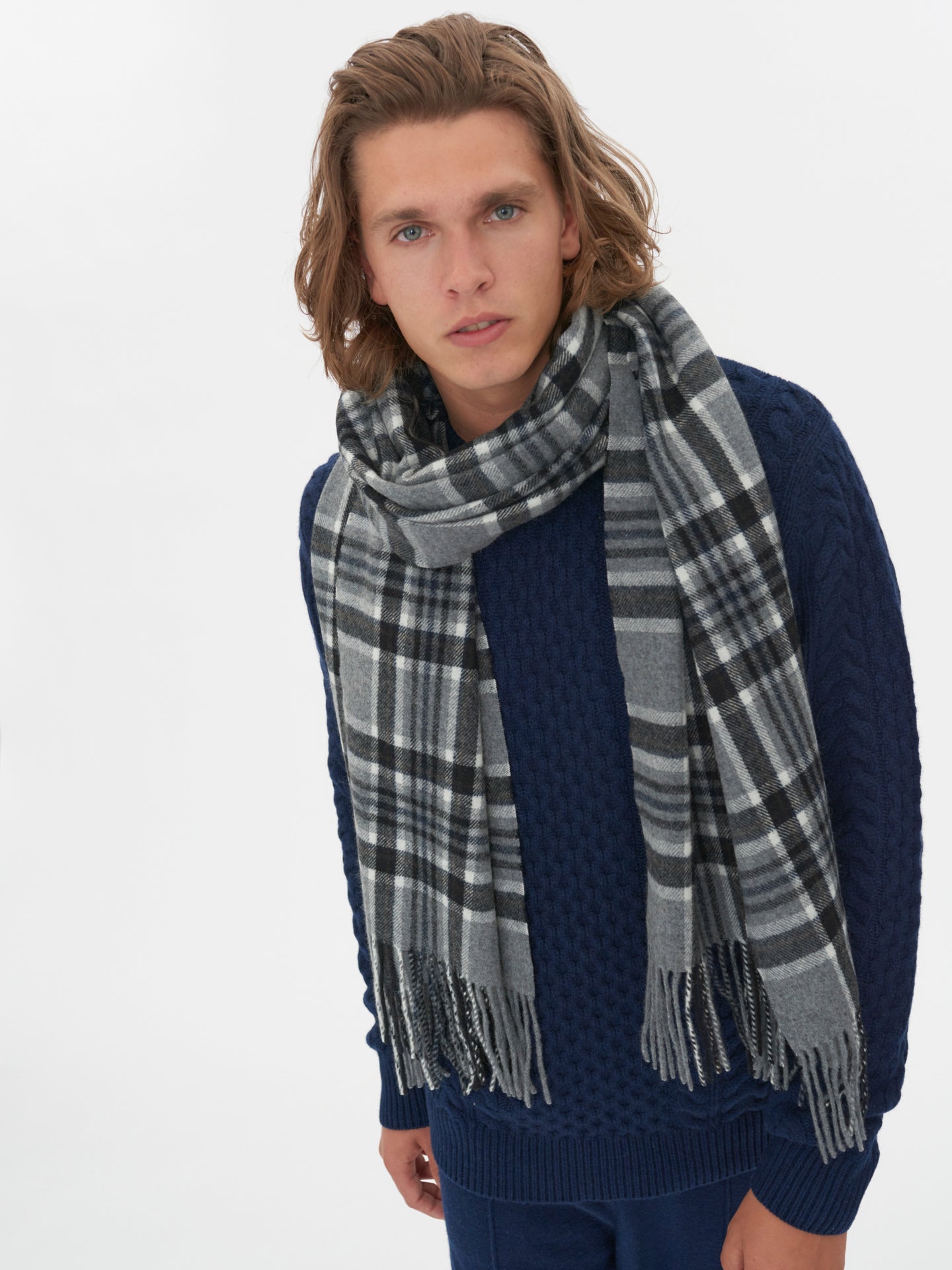 Écharpe tissée en Cachemire pour femmes Gris - Gobi Cashmere