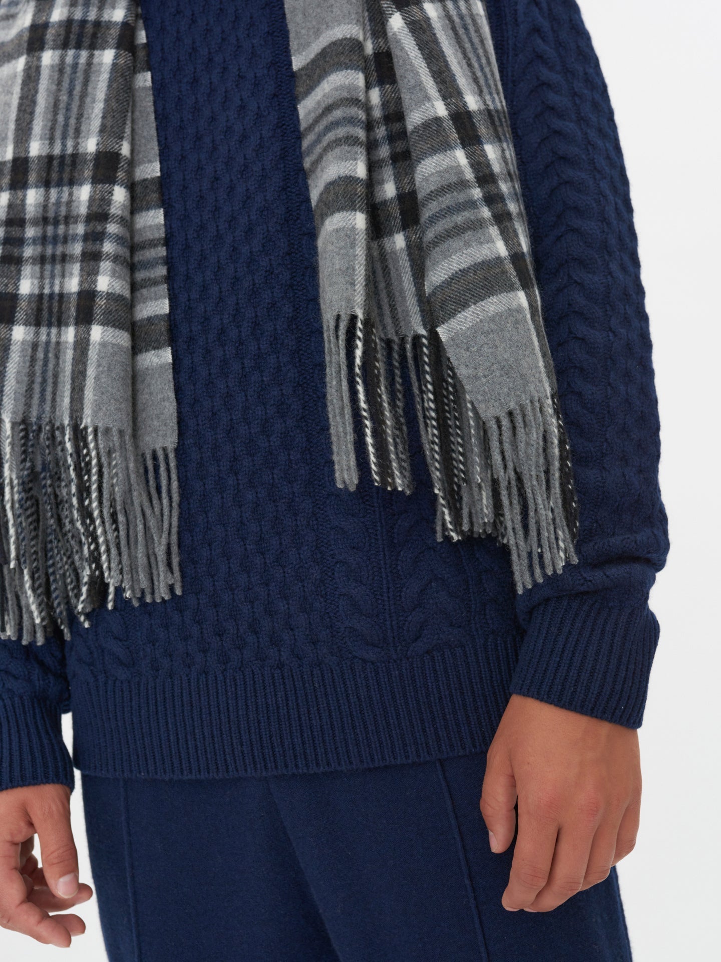 Écharpe tissée en Cachemire pour femmes Gris - Gobi Cashmere