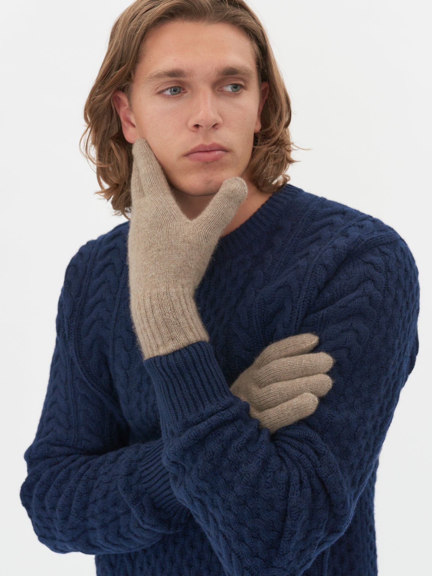 Gants en Cachemire pour hommes Taupe - Gobi Cashmere