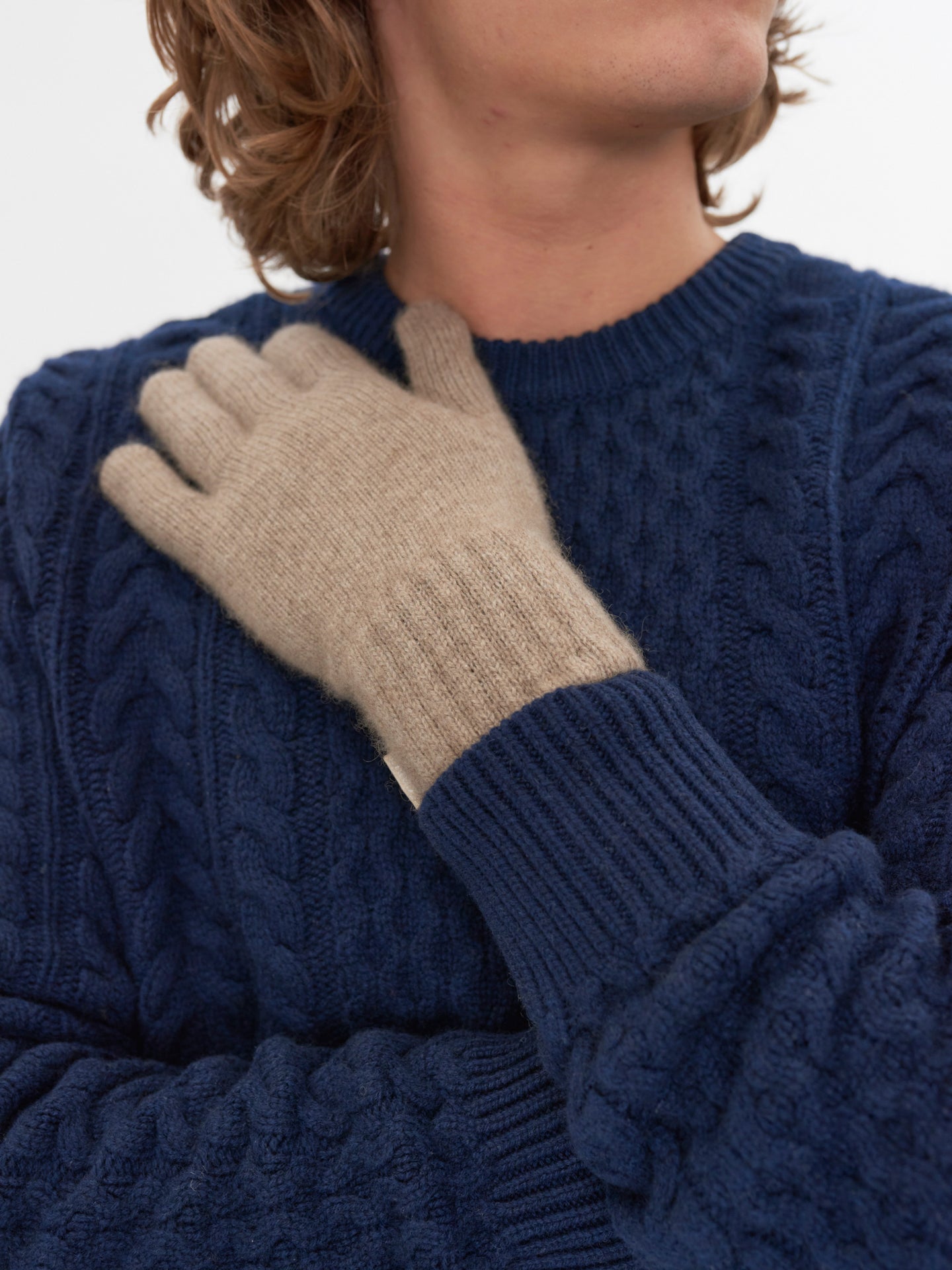 Gants en Cachemire pour hommes Taupe - Gobi Cashmere