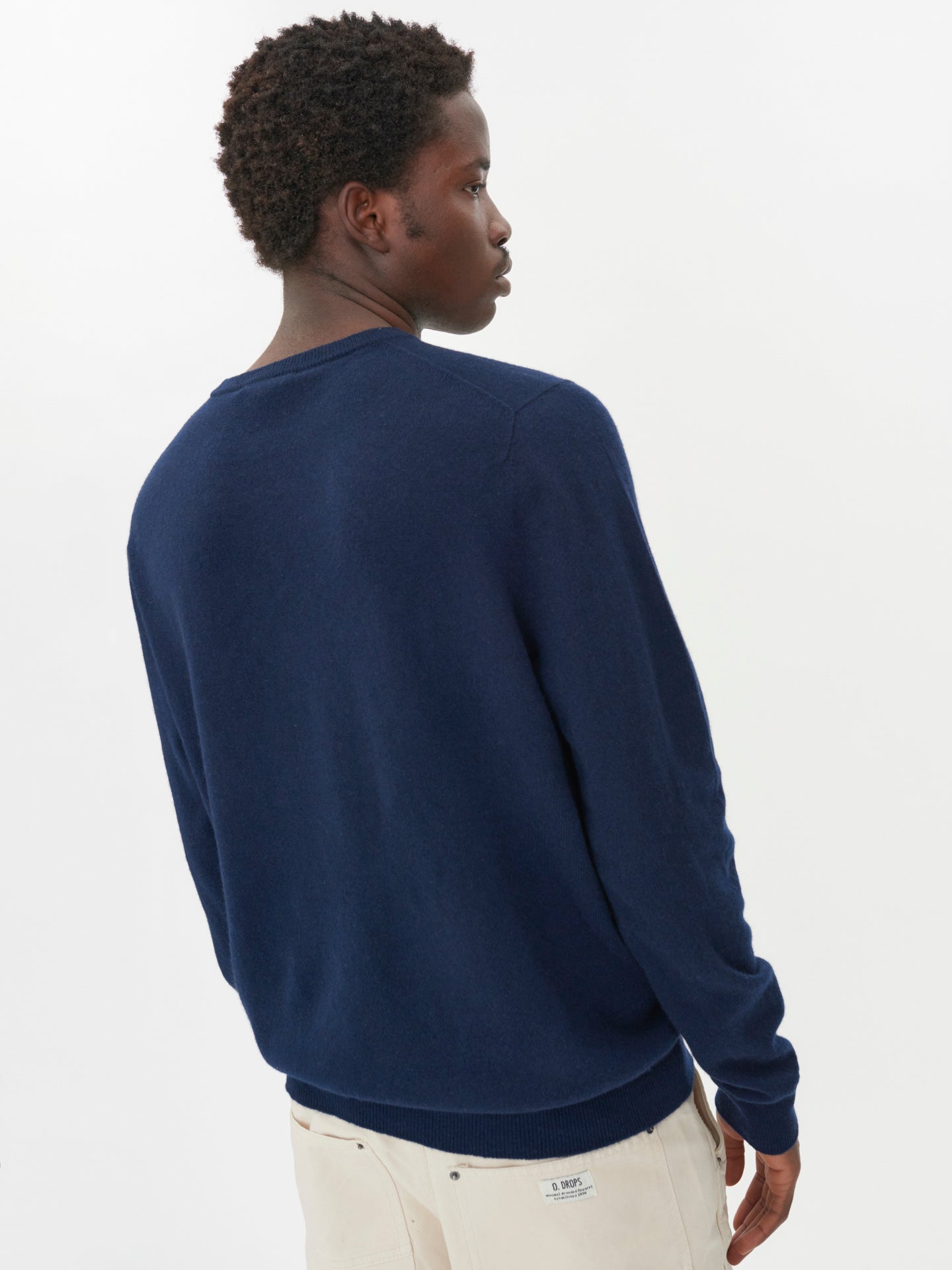 Pull col rond en Cachemire pour hommes Marin - Gobi Cashmere