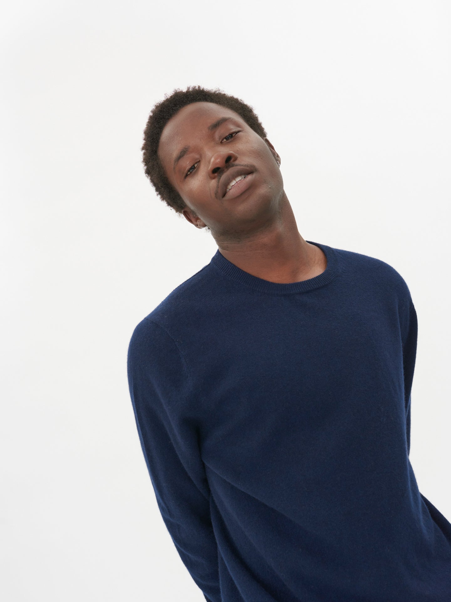 Pull col rond en Cachemire pour hommes Marin - Gobi Cashmere