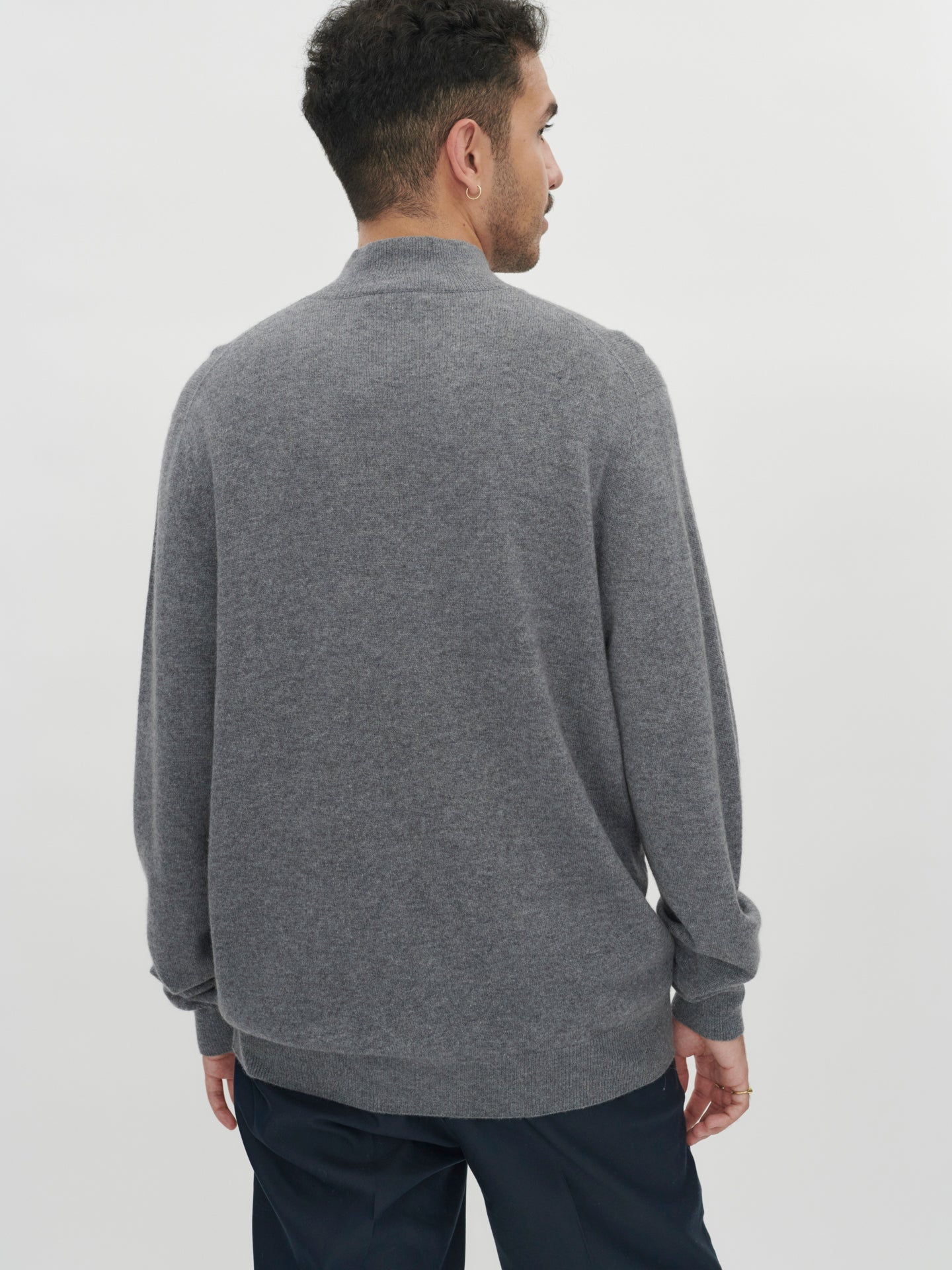 Col haut homme en cachemire Gris - Gobi Cashmere 