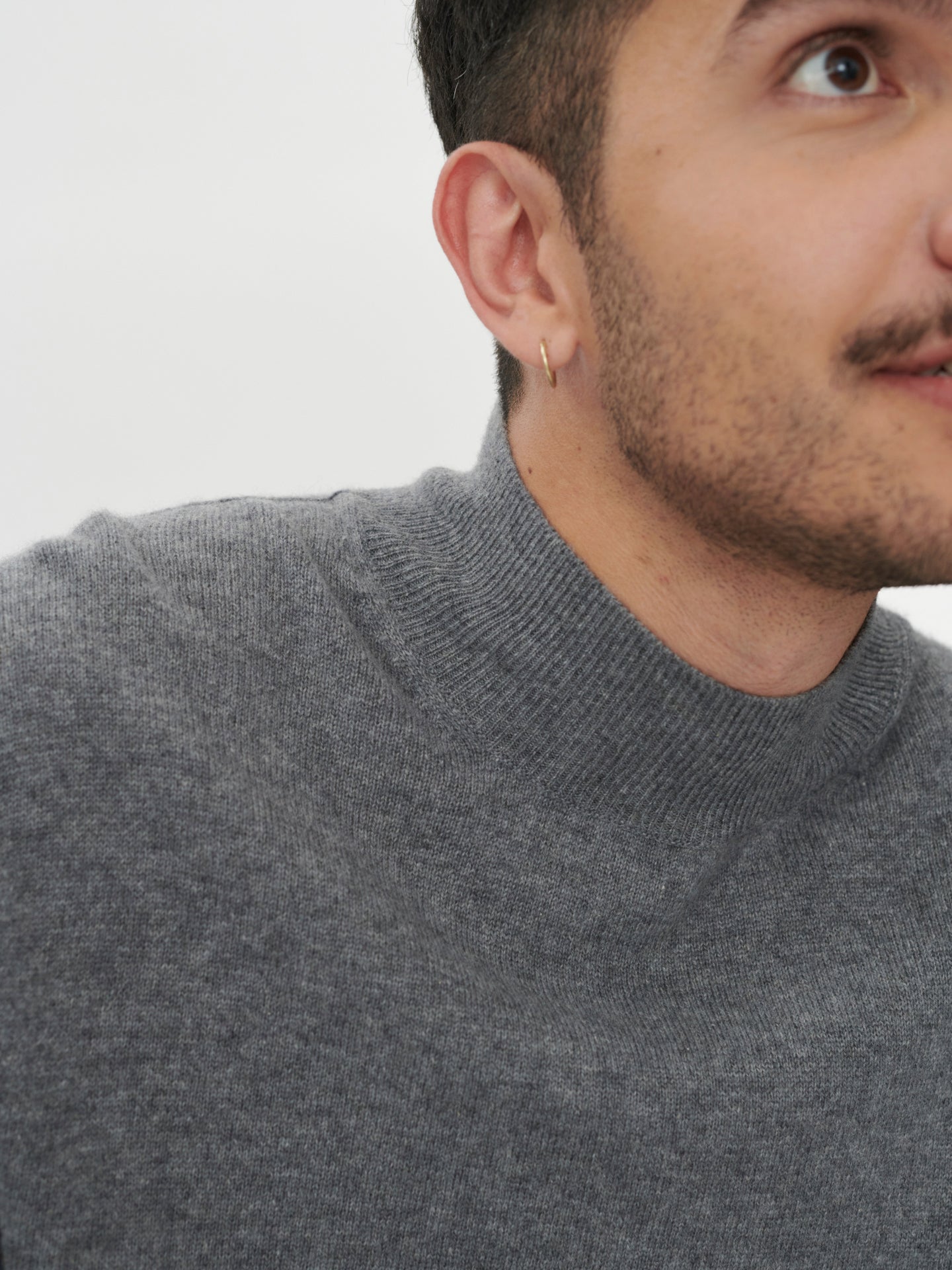 Col haut homme en cachemire Gris - Gobi Cashmere 