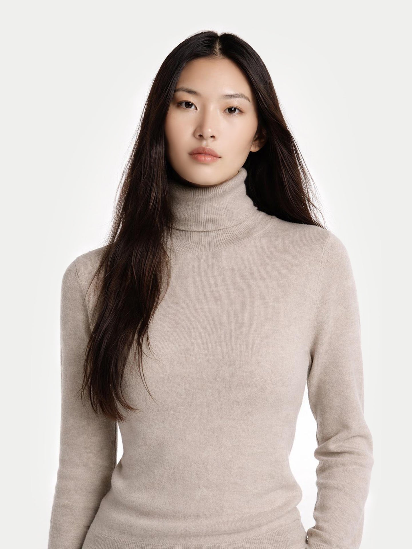 Pull col roulé en cachemire Essential pour femmes Couleur Organique