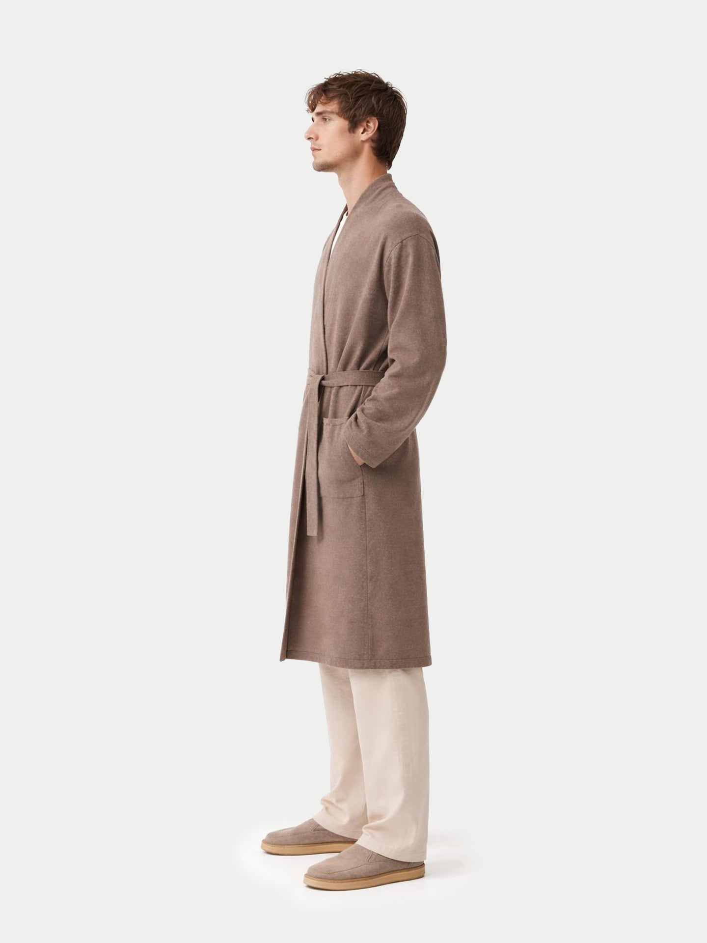 Robe de chambre en cachemire pour hommes Couleur Organique