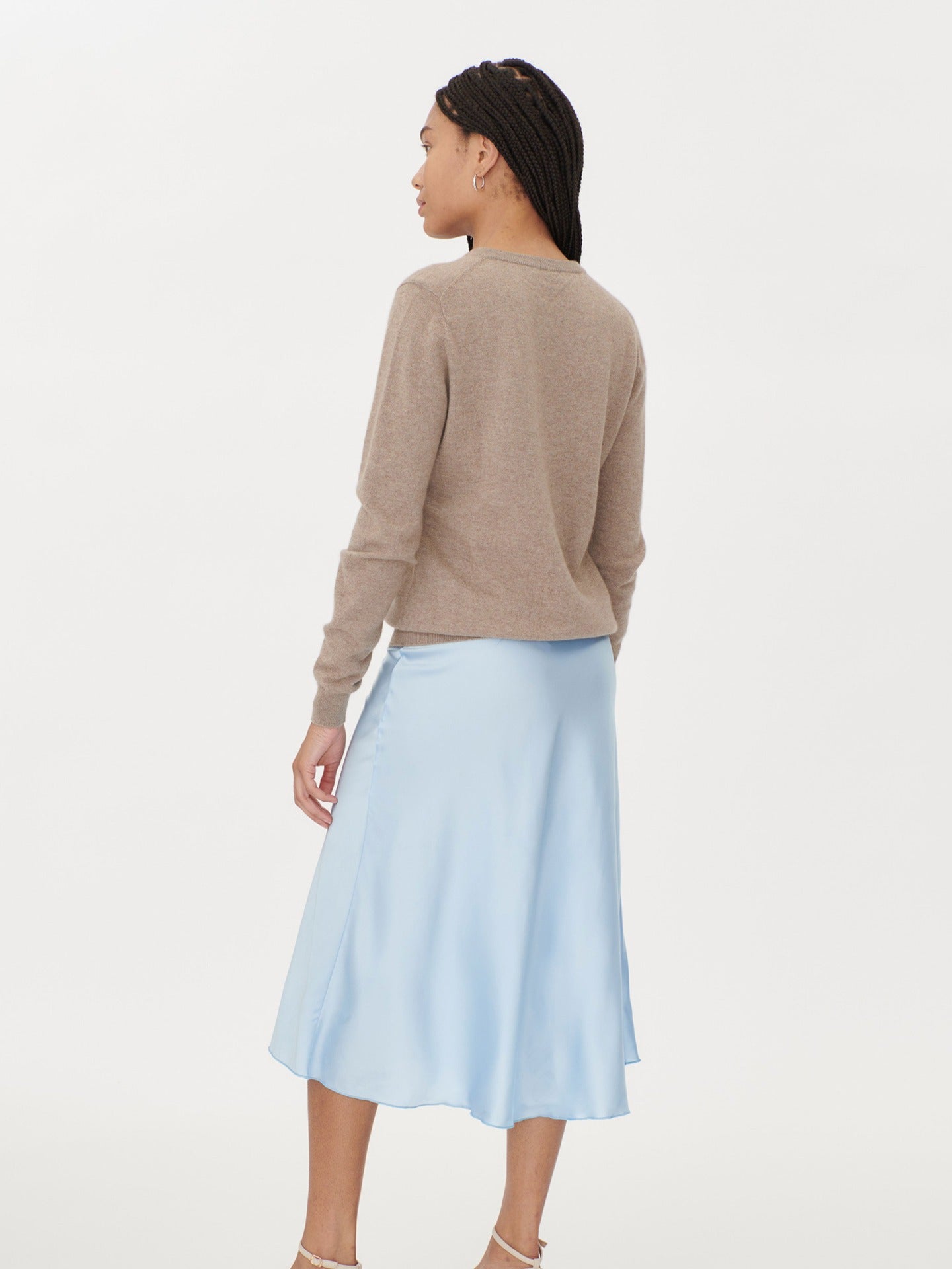 Cardigan col rond en Cachemire pour femmes Taupe - Gobi Cashmere