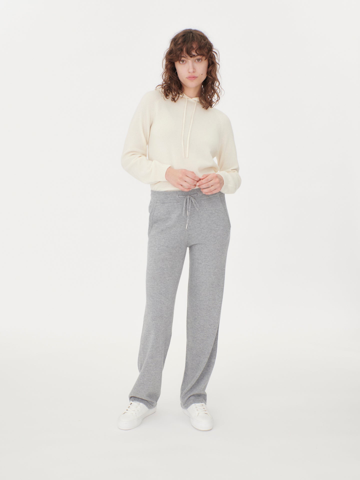Pantalon femme lounge en Cachemire pour femmes Gris - Gobi Cashmere