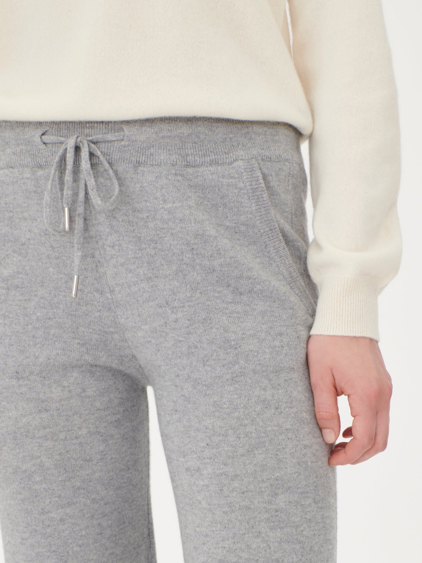 Pantalon femme lounge en Cachemire pour femmes Gris - Gobi Cashmere