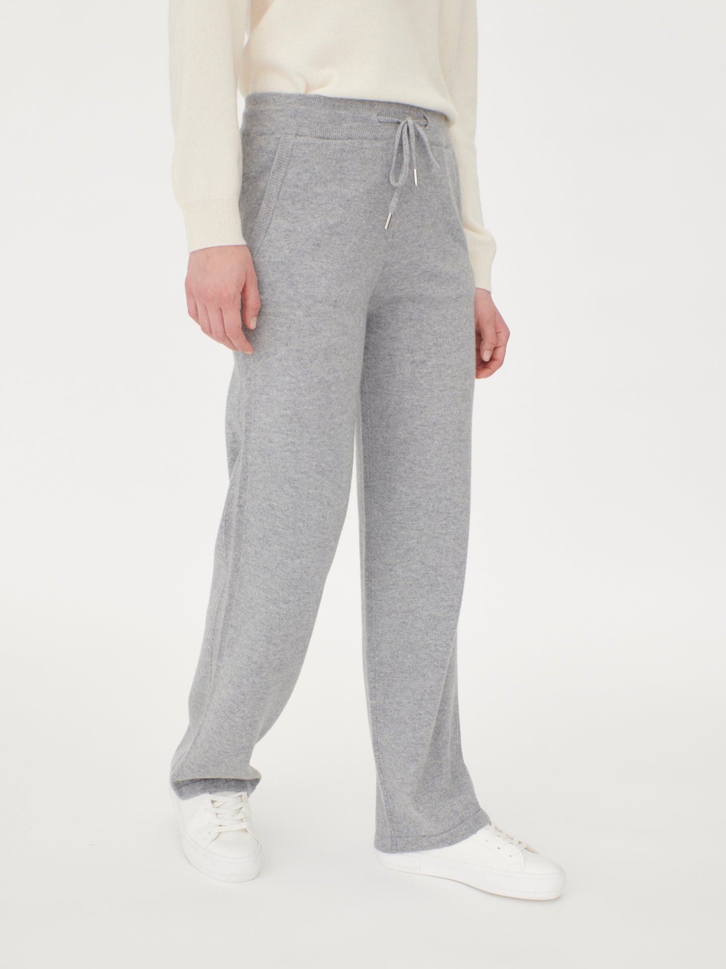 Pantalon femme lounge en Cachemire pour femmes Gris - Gobi Cashmere
