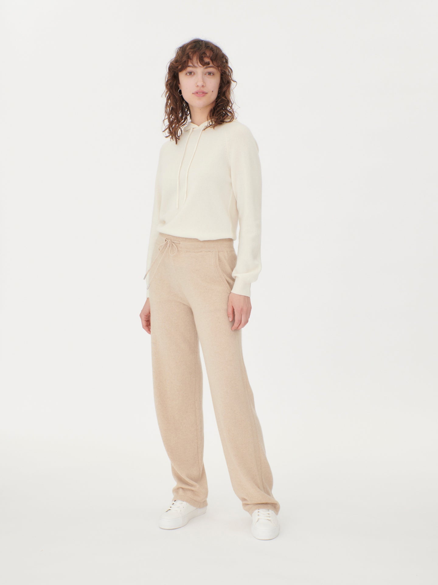Pantalon femme lounge en Cachemire pour femmes Taupe - Gobi Cashmere