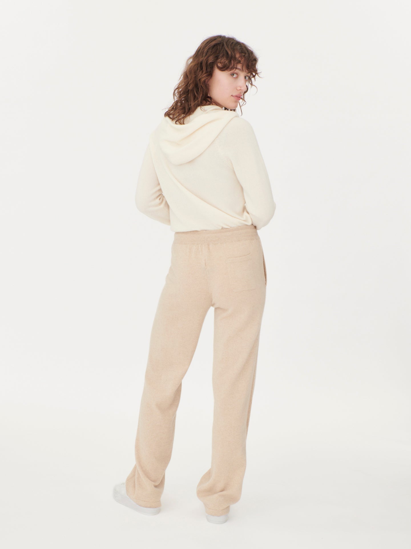 Pantalon femme lounge en Cachemire pour femmes Taupe - Gobi Cashmere