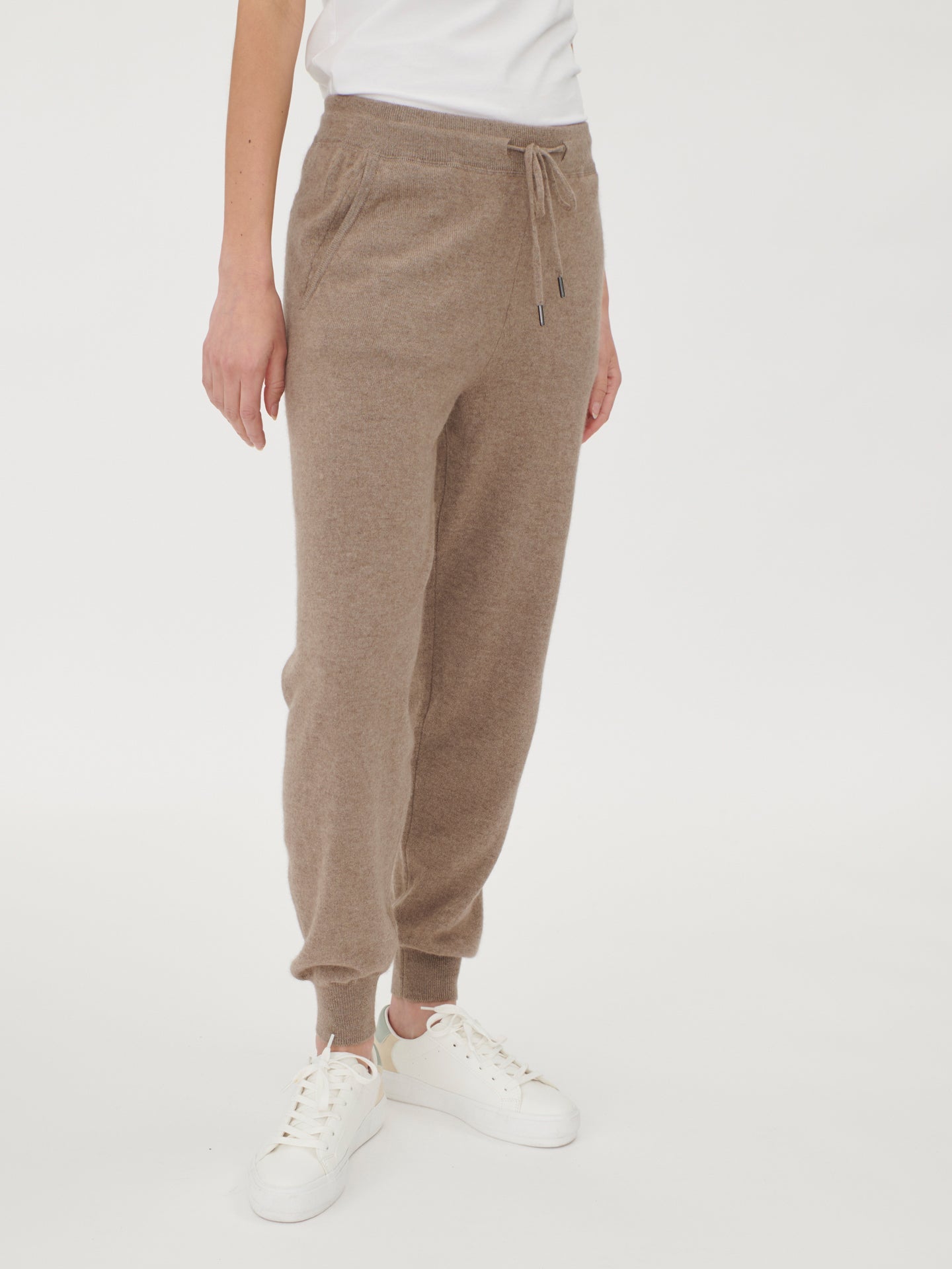 Jogging femme en Cachemire pour femmes Taupe - Gobi Cashmere