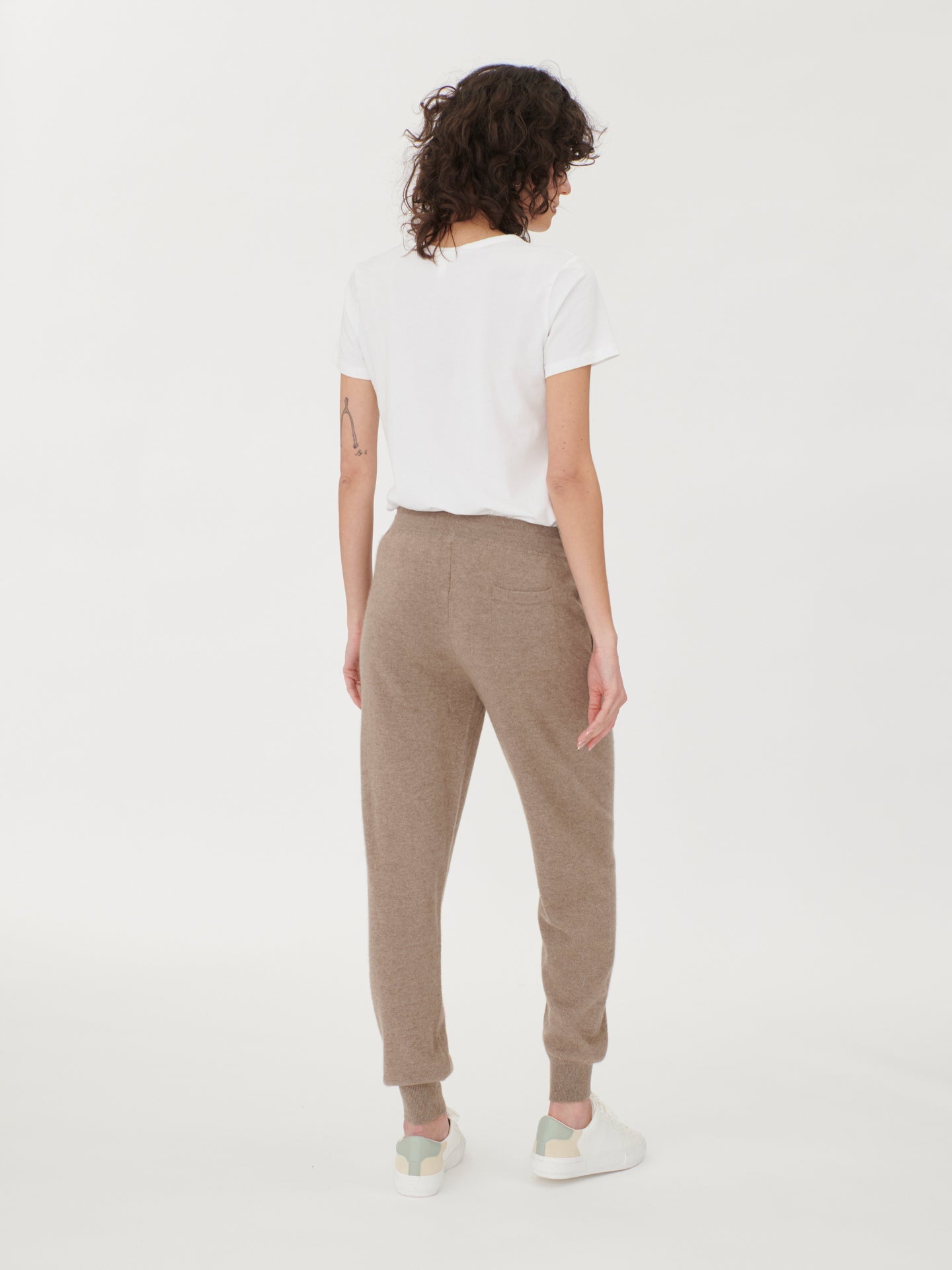 Jogging femme en Cachemire pour femmes Taupe - Gobi Cashmere
