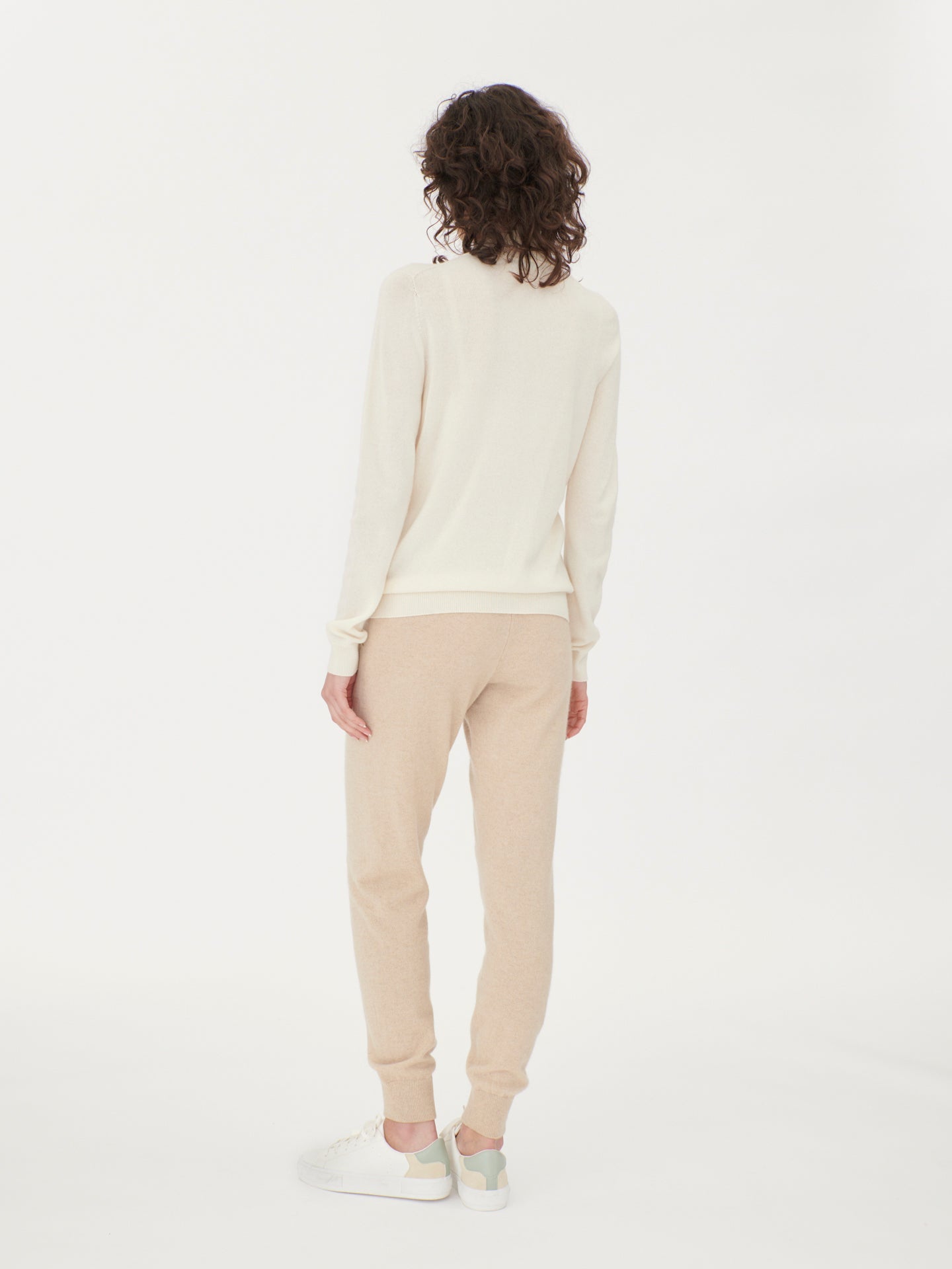 Cardigan zippé  en Cachemire pour femmes blanc - Gobi Cashmere