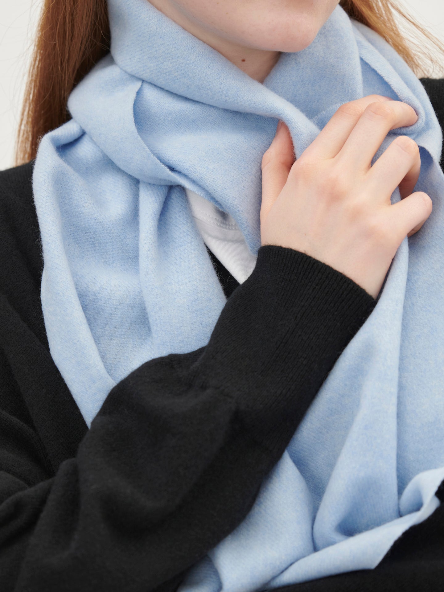 Écharpe avec franges en Cachemire pour unisex Marin - Gobi Cashmere