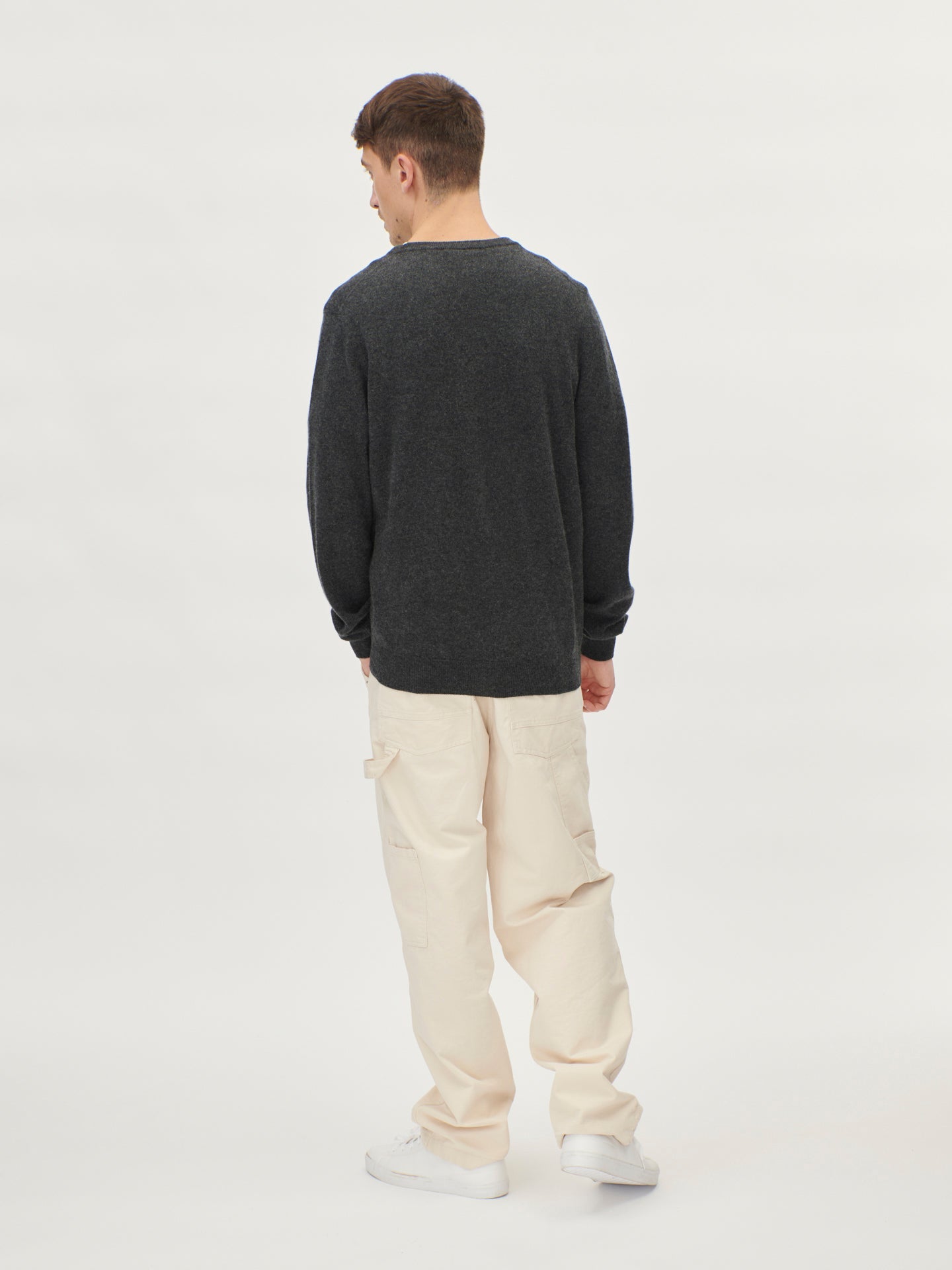 Cardigan a col V en Cachemire pour hommes gris - Gobi Cashmere