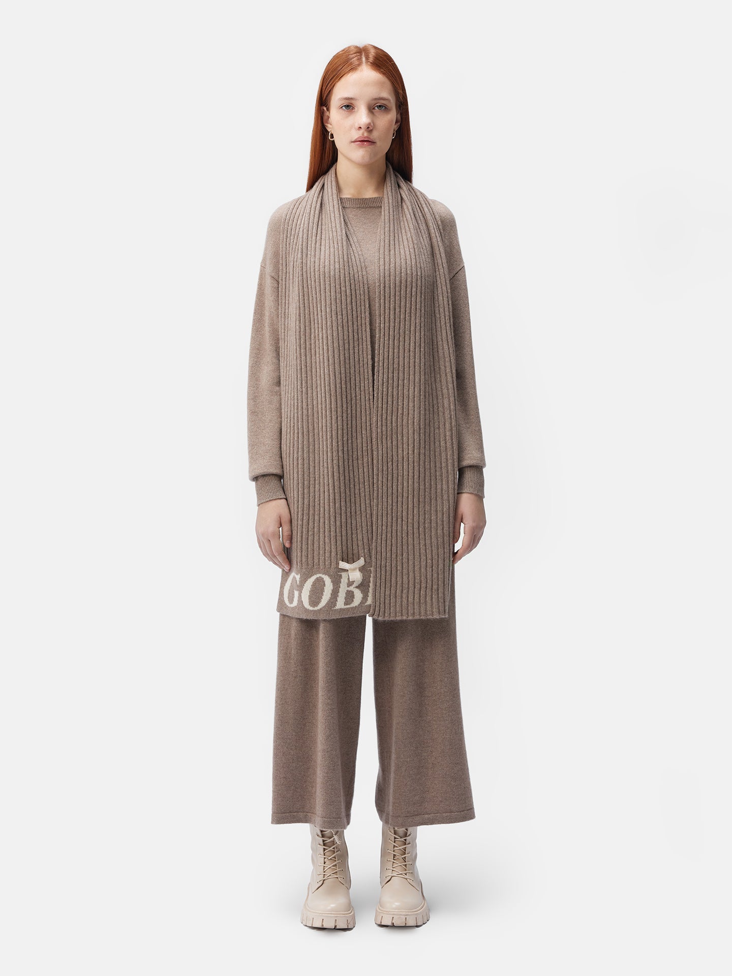 GOBI - Responsible Cashmere - Echarpe en cachemire côtelé