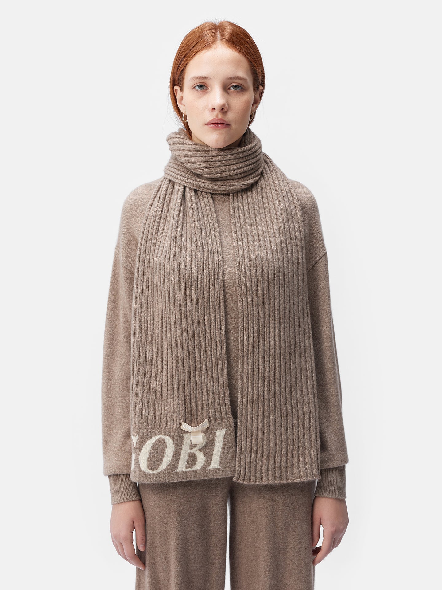 GOBI - Responsible Cashmere - Echarpe en cachemire côtelé