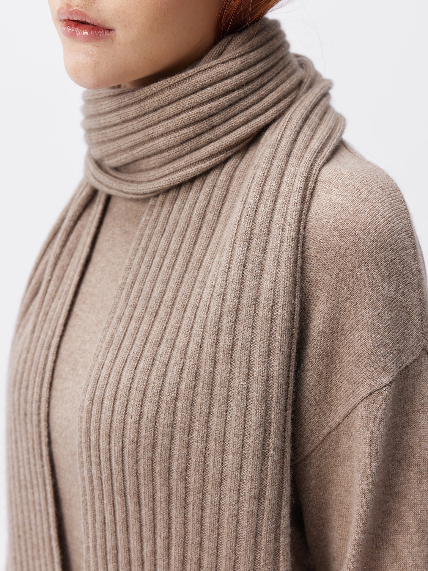 GOBI - Responsible Cashmere - Echarpe en cachemire côtelé