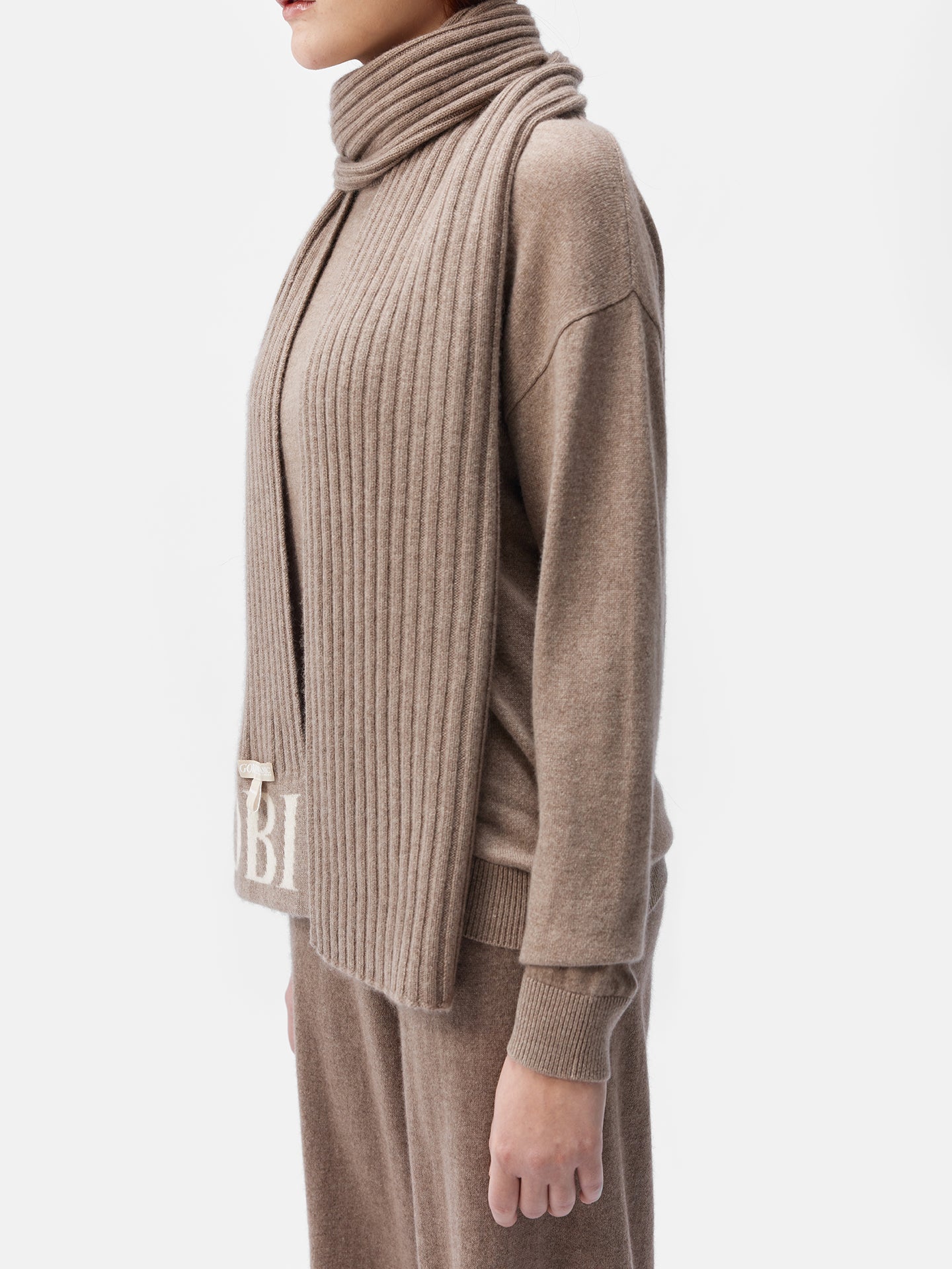 GOBI - Responsible Cashmere - Echarpe en cachemire côtelé