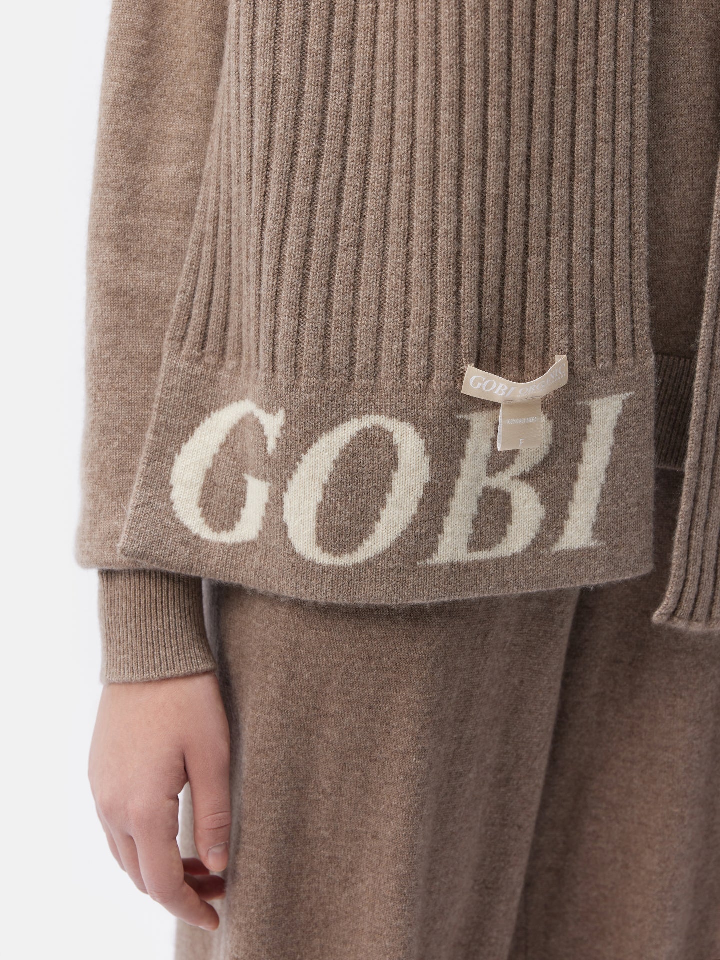 GOBI - Responsible Cashmere - Echarpe en cachemire côtelé
