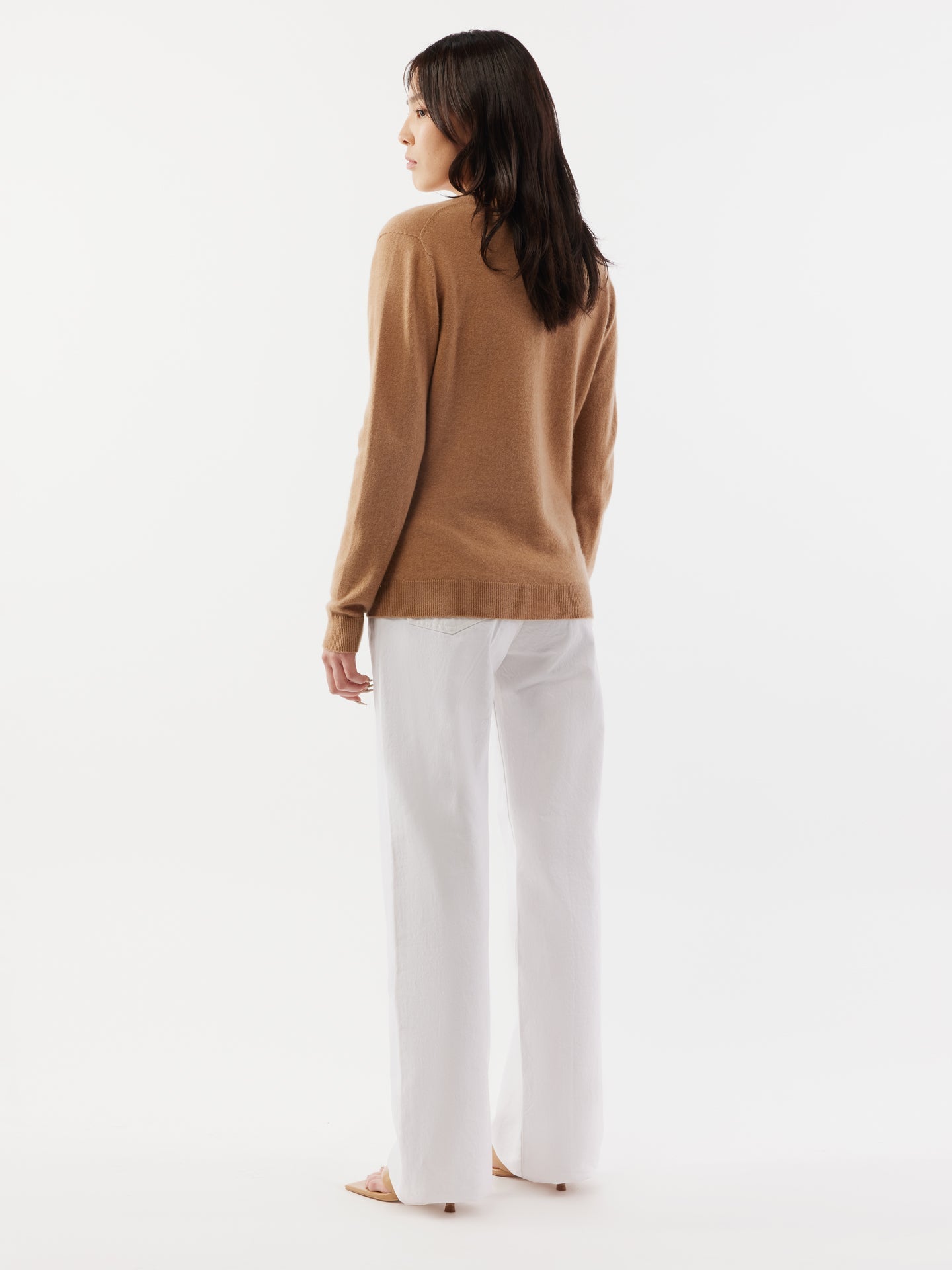 Cardigan col en V en Cachemire pour femmes marron - Gobi Cashmere