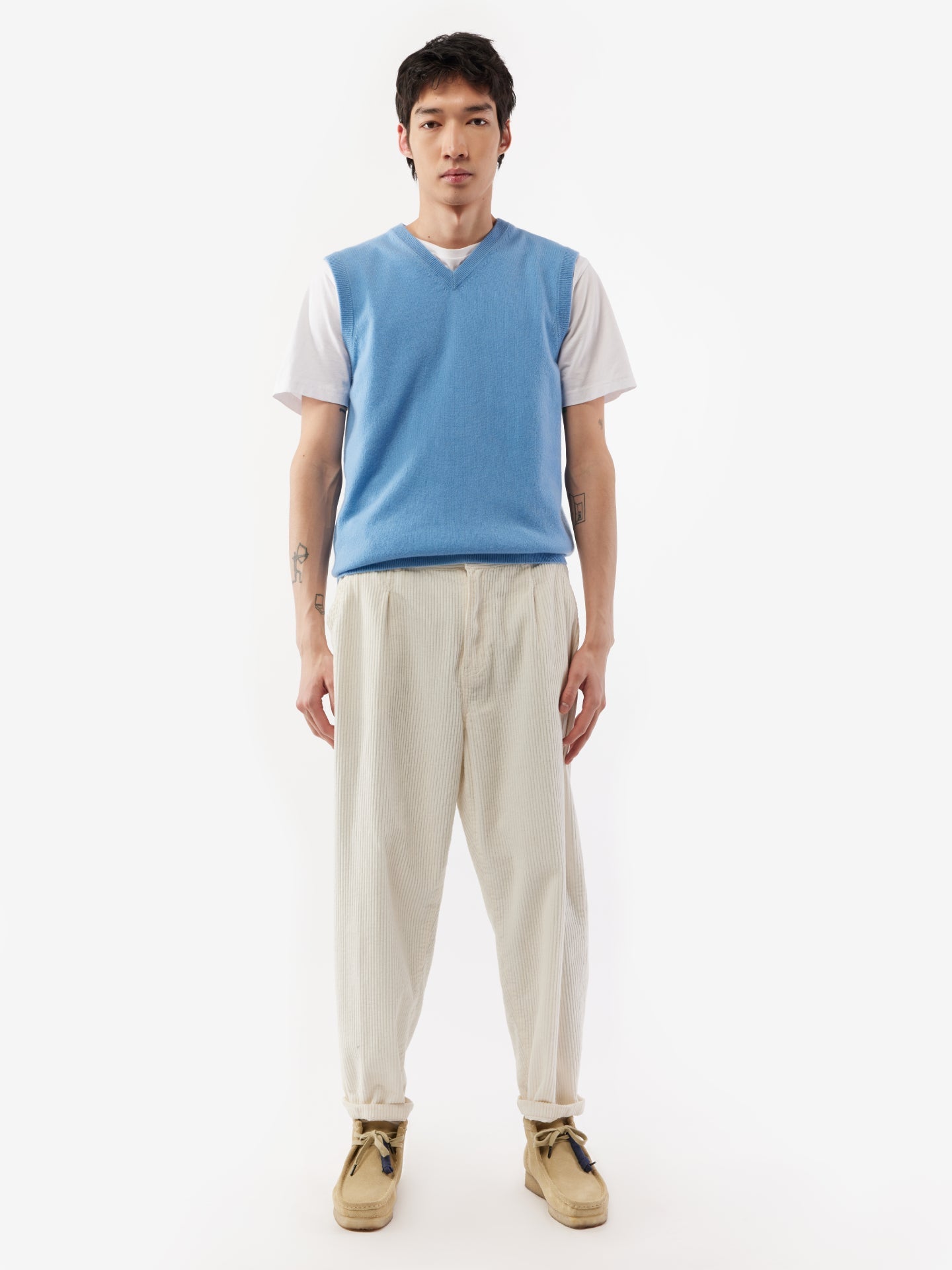 Gilet en cachemire pour homme couleur Marin - Gobi Cashmere