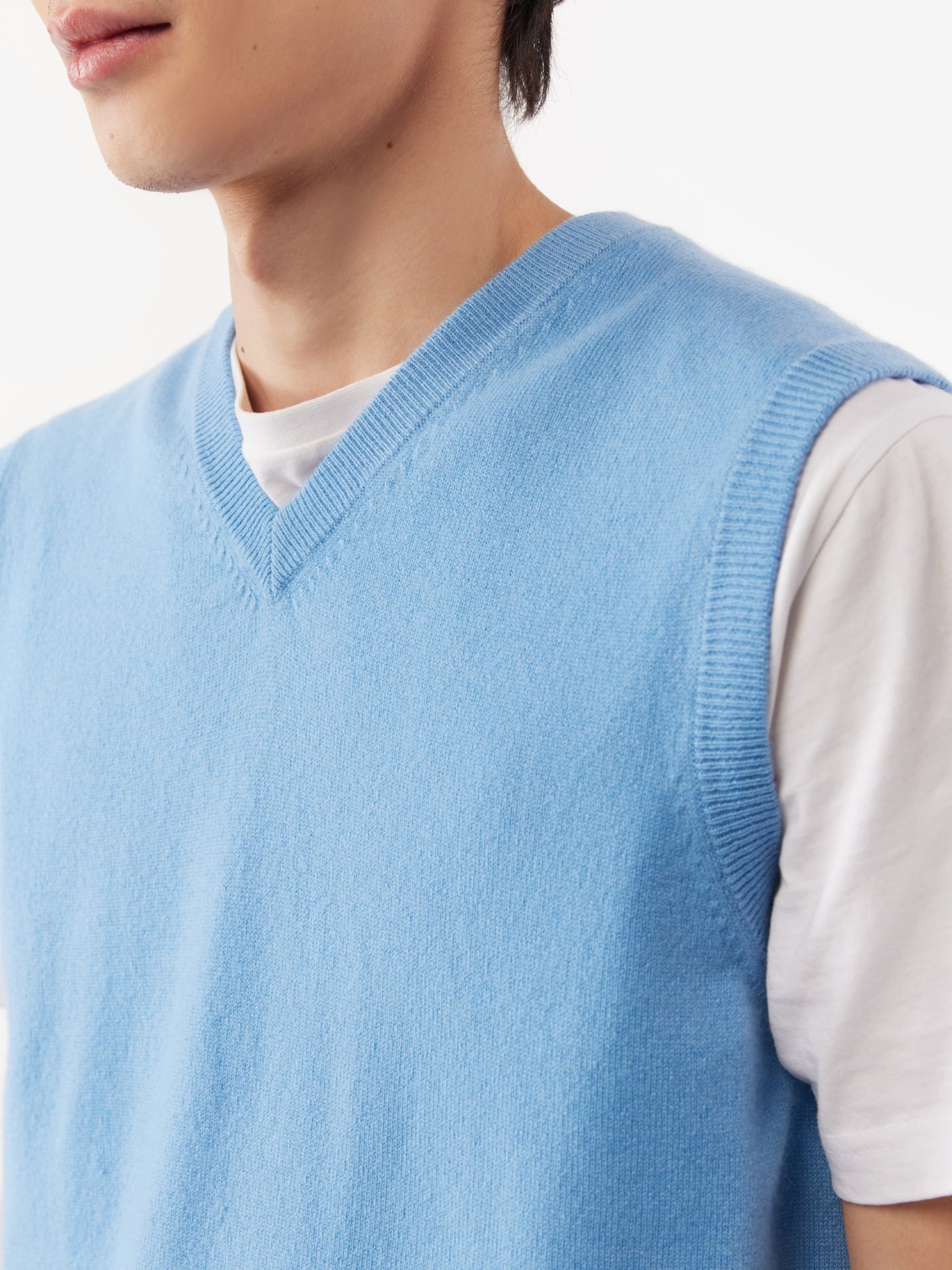 Gilet en cachemire pour homme couleur Marin - Gobi Cashmere