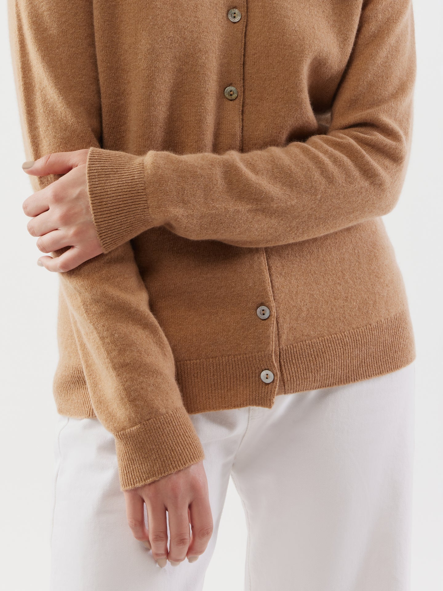 Cardigan col rond en Cachemire pour femmes marron - Gobi Cashmere